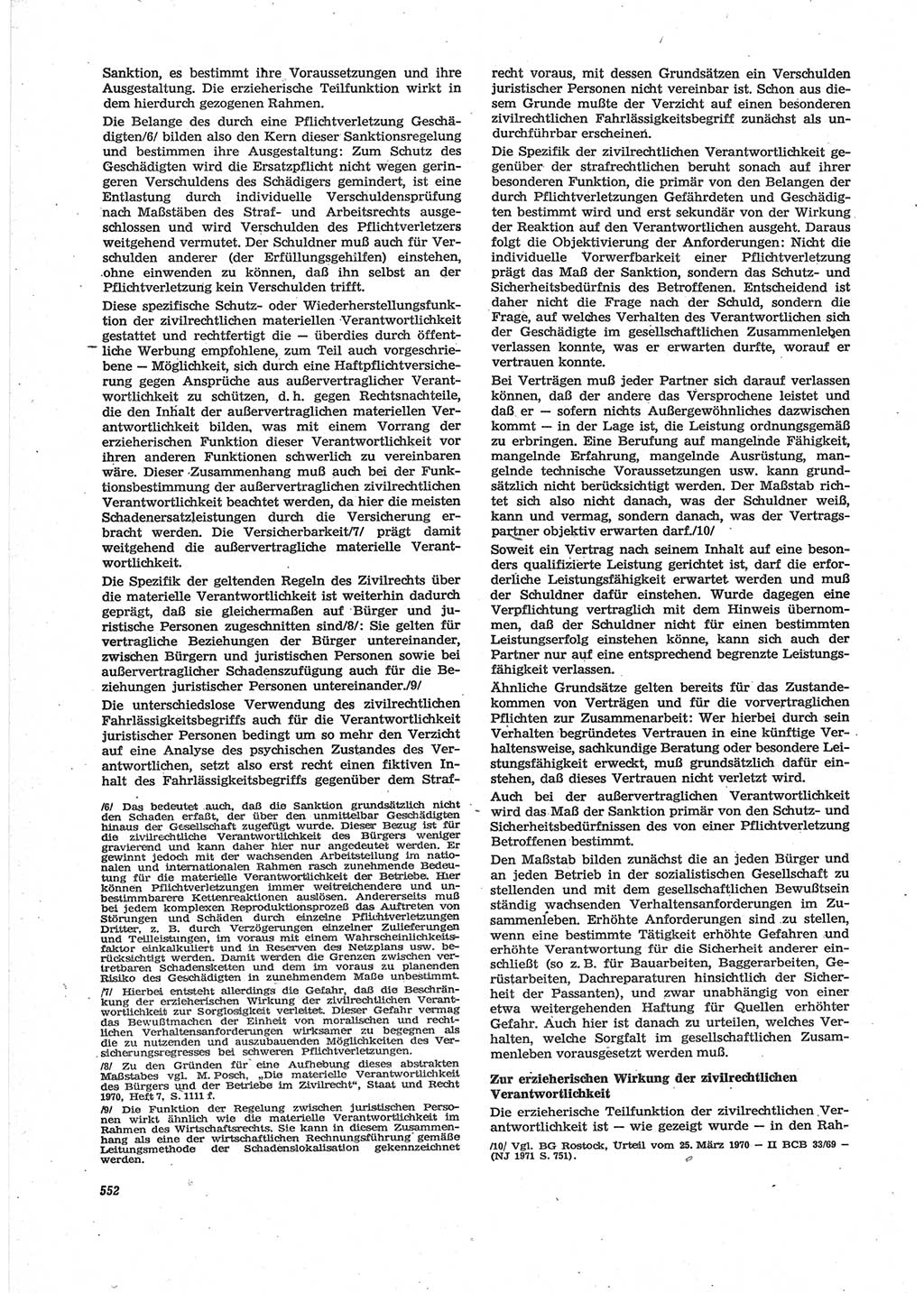 Neue Justiz (NJ), Zeitschrift für Recht und Rechtswissenschaft [Deutsche Demokratische Republik (DDR)], 28. Jahrgang 1974, Seite 552 (NJ DDR 1974, S. 552)