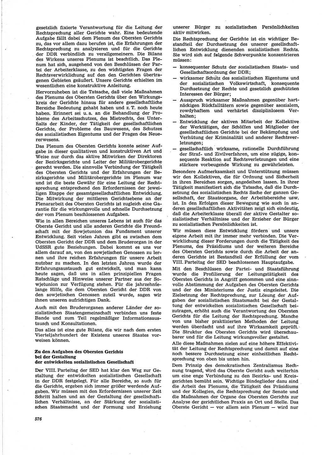 Neue Justiz (NJ), Zeitschrift für Recht und Rechtswissenschaft [Deutsche Demokratische Republik (DDR)], 28. Jahrgang 1974, Seite 576 (NJ DDR 1974, S. 576)