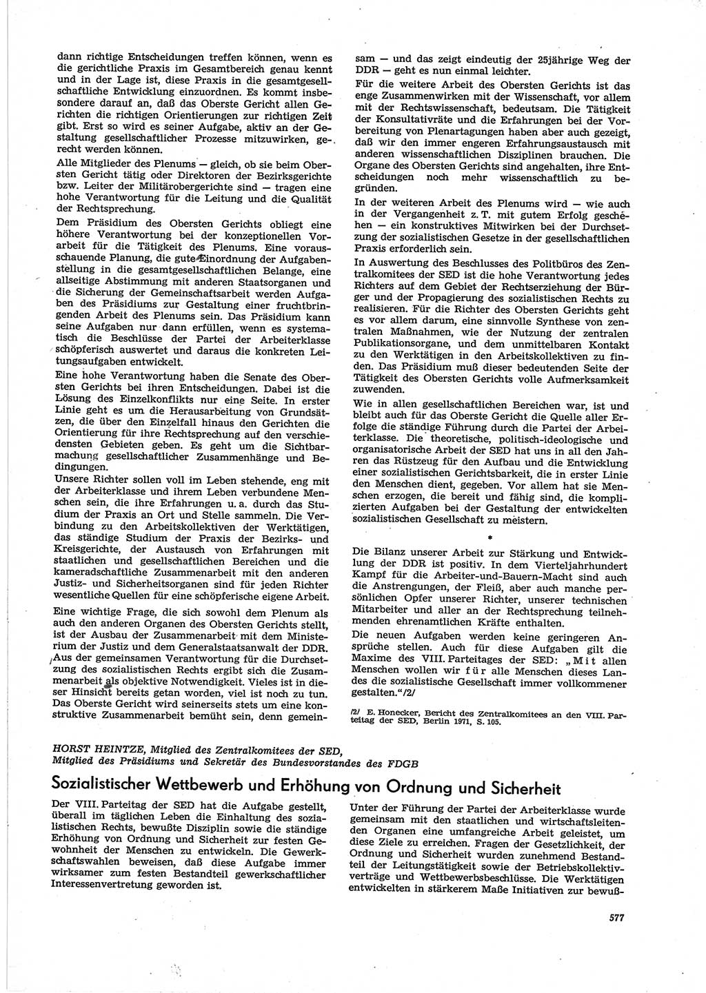 Neue Justiz (NJ), Zeitschrift für Recht und Rechtswissenschaft [Deutsche Demokratische Republik (DDR)], 28. Jahrgang 1974, Seite 577 (NJ DDR 1974, S. 577)