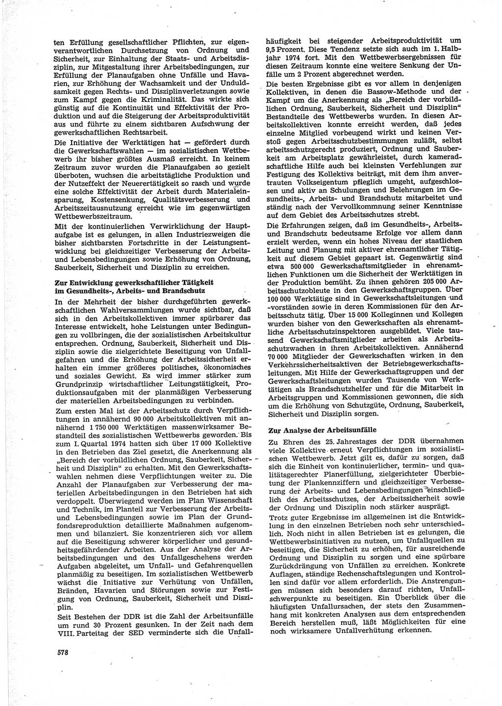 Neue Justiz (NJ), Zeitschrift für Recht und Rechtswissenschaft [Deutsche Demokratische Republik (DDR)], 28. Jahrgang 1974, Seite 578 (NJ DDR 1974, S. 578)