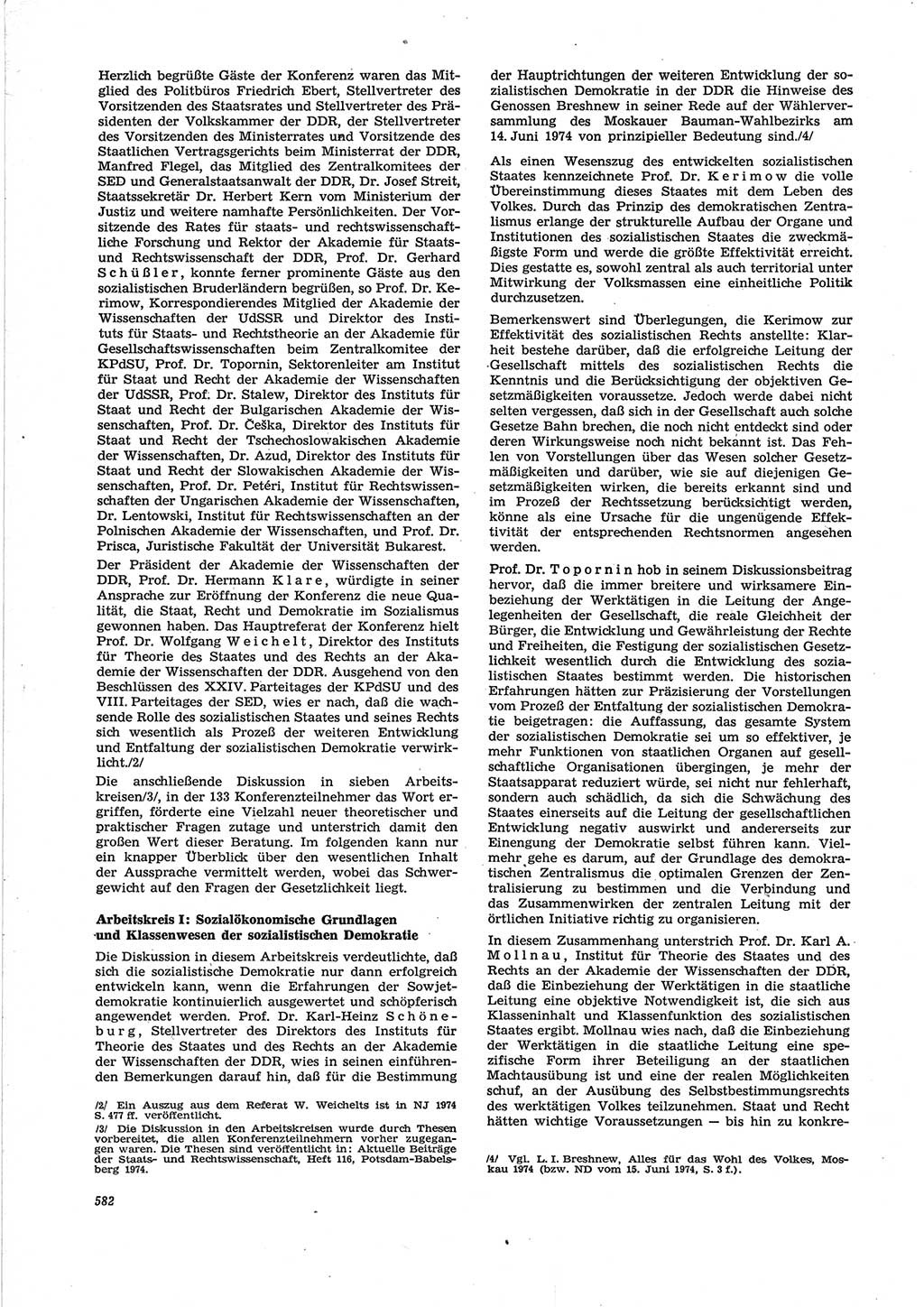 Neue Justiz (NJ), Zeitschrift für Recht und Rechtswissenschaft [Deutsche Demokratische Republik (DDR)], 28. Jahrgang 1974, Seite 582 (NJ DDR 1974, S. 582)