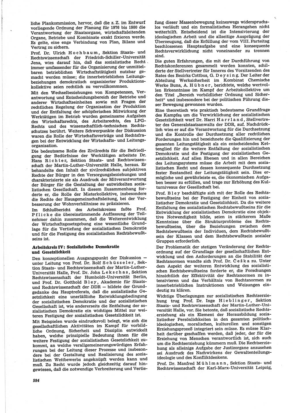 Neue Justiz (NJ), Zeitschrift für Recht und Rechtswissenschaft [Deutsche Demokratische Republik (DDR)], 28. Jahrgang 1974, Seite 584 (NJ DDR 1974, S. 584)