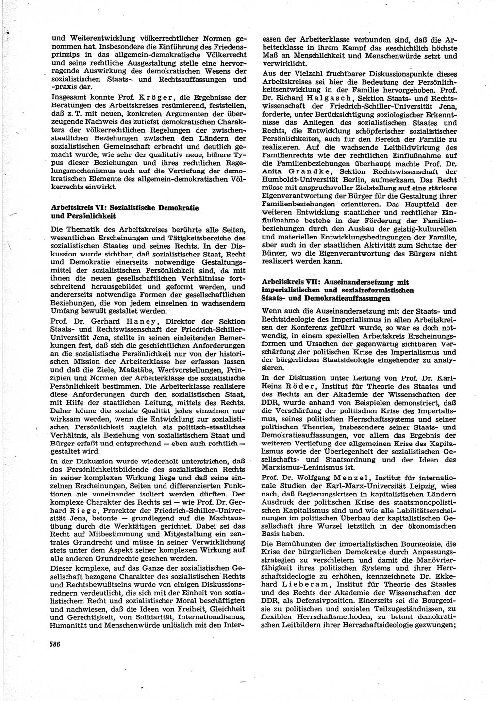 Neue Justiz (NJ), Zeitschrift für Recht und Rechtswissenschaft [Deutsche Demokratische Republik (DDR)], 28. Jahrgang 1974, Seite 586 (NJ DDR 1974, S. 586)