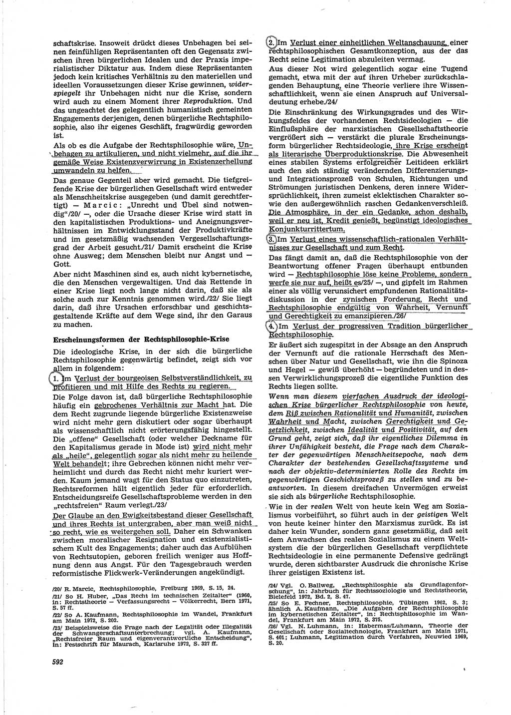 Neue Justiz (NJ), Zeitschrift für Recht und Rechtswissenschaft [Deutsche Demokratische Republik (DDR)], 28. Jahrgang 1974, Seite 592 (NJ DDR 1974, S. 592)