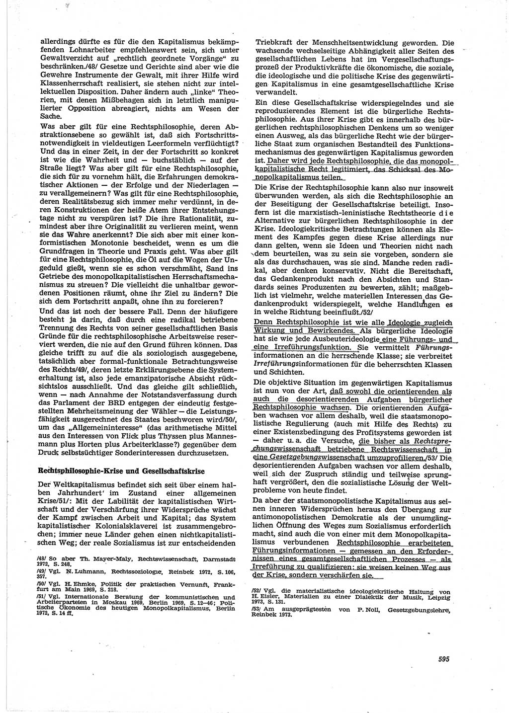 Neue Justiz (NJ), Zeitschrift für Recht und Rechtswissenschaft [Deutsche Demokratische Republik (DDR)], 28. Jahrgang 1974, Seite 595 (NJ DDR 1974, S. 595)