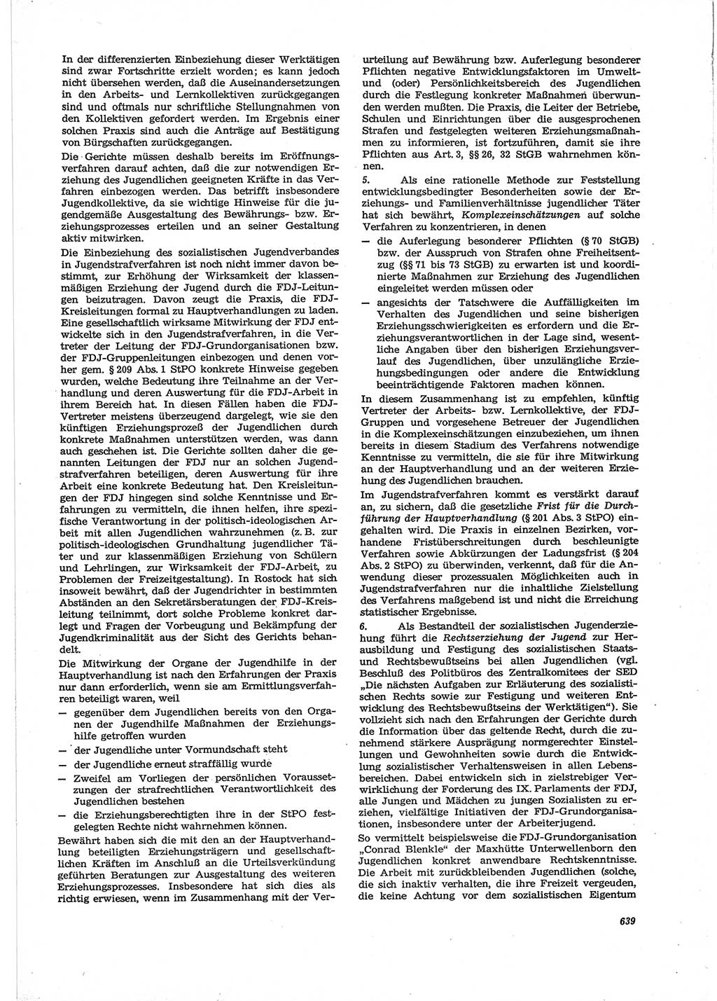 Neue Justiz (NJ), Zeitschrift für Recht und Rechtswissenschaft [Deutsche Demokratische Republik (DDR)], 28. Jahrgang 1974, Seite 639 (NJ DDR 1974, S. 639)