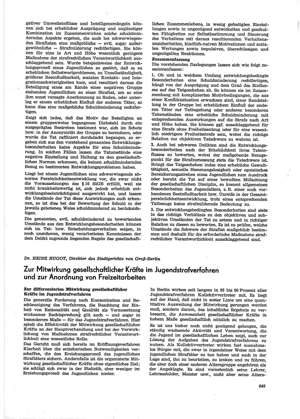 Neue Justiz (NJ), Zeitschrift für Recht und Rechtswissenschaft [Deutsche Demokratische Republik (DDR)], 28. Jahrgang 1974, Seite 645 (NJ DDR 1974, S. 645)