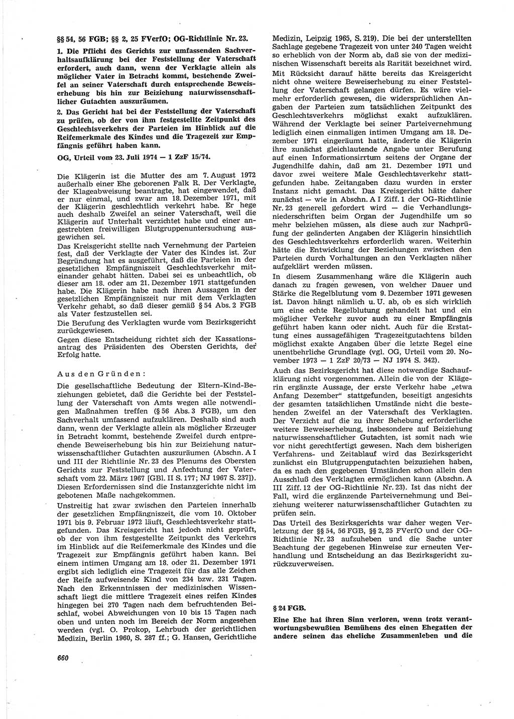 Neue Justiz (NJ), Zeitschrift für Recht und Rechtswissenschaft [Deutsche Demokratische Republik (DDR)], 28. Jahrgang 1974, Seite 660 (NJ DDR 1974, S. 660)