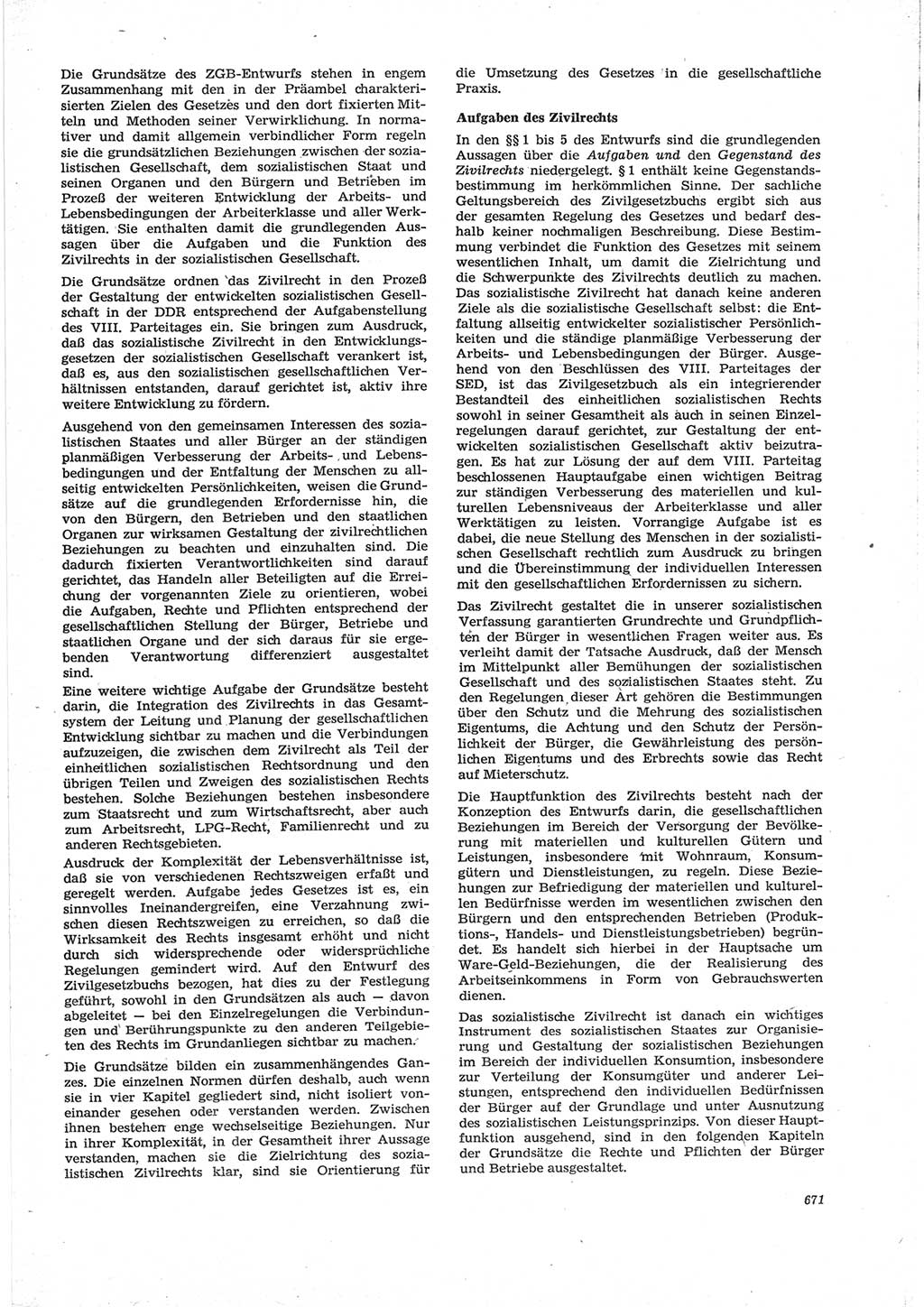 Neue Justiz (NJ), Zeitschrift für Recht und Rechtswissenschaft [Deutsche Demokratische Republik (DDR)], 28. Jahrgang 1974, Seite 671 (NJ DDR 1974, S. 671)
