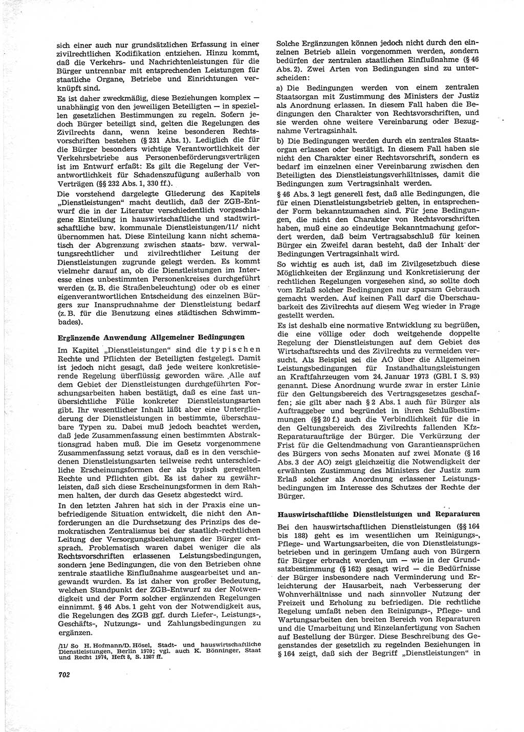 Neue Justiz (NJ), Zeitschrift für Recht und Rechtswissenschaft [Deutsche Demokratische Republik (DDR)], 28. Jahrgang 1974, Seite 702 (NJ DDR 1974, S. 702)