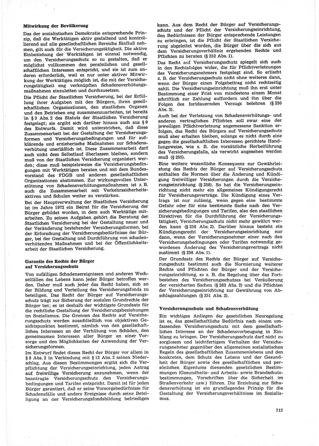 Neue Justiz (NJ), Zeitschrift für Recht und Rechtswissenschaft [Deutsche Demokratische Republik (DDR)], 28. Jahrgang 1974, Seite 715 (NJ DDR 1974, S. 715)