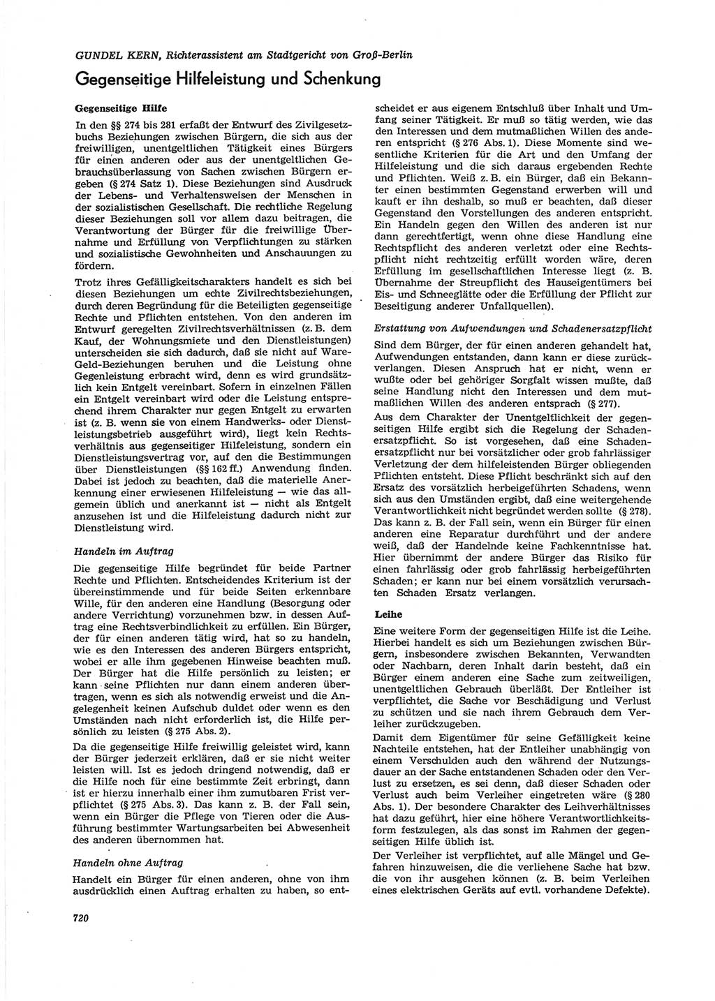 Neue Justiz (NJ), Zeitschrift für Recht und Rechtswissenschaft [Deutsche Demokratische Republik (DDR)], 28. Jahrgang 1974, Seite 720 (NJ DDR 1974, S. 720)