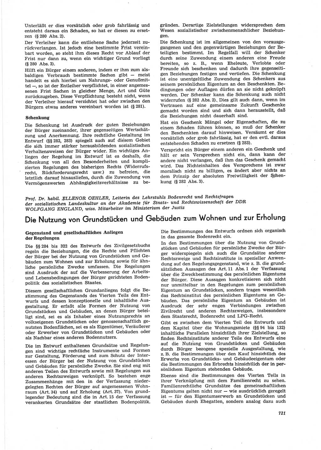 Neue Justiz (NJ), Zeitschrift für Recht und Rechtswissenschaft [Deutsche Demokratische Republik (DDR)], 28. Jahrgang 1974, Seite 721 (NJ DDR 1974, S. 721)