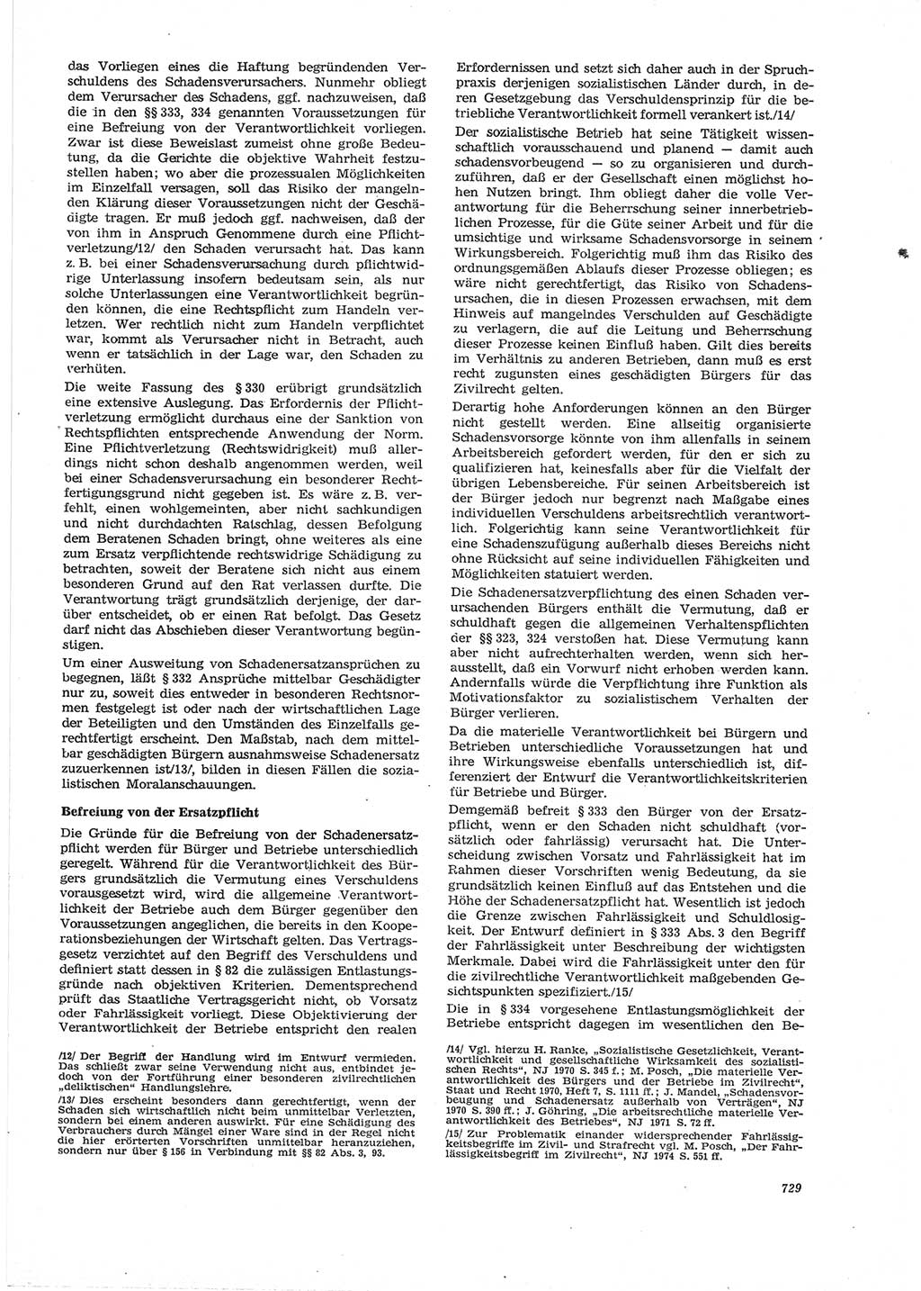 Neue Justiz (NJ), Zeitschrift für Recht und Rechtswissenschaft [Deutsche Demokratische Republik (DDR)], 28. Jahrgang 1974, Seite 729 (NJ DDR 1974, S. 729)