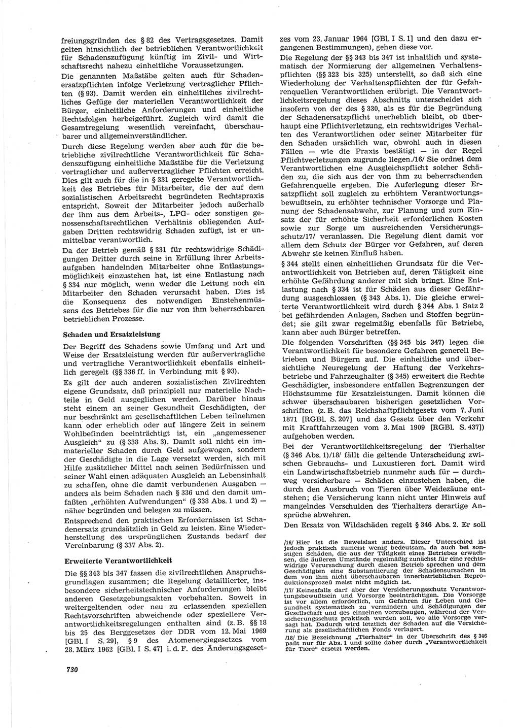 Neue Justiz (NJ), Zeitschrift für Recht und Rechtswissenschaft [Deutsche Demokratische Republik (DDR)], 28. Jahrgang 1974, Seite 730 (NJ DDR 1974, S. 730)