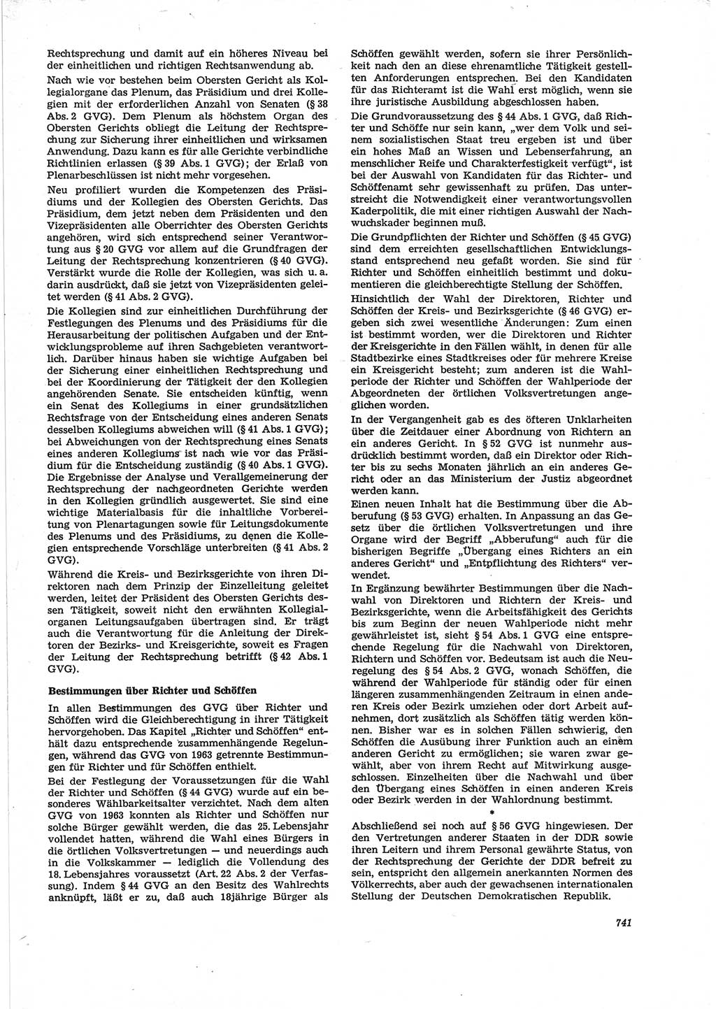 Neue Justiz (NJ), Zeitschrift für Recht und Rechtswissenschaft [Deutsche Demokratische Republik (DDR)], 28. Jahrgang 1974, Seite 741 (NJ DDR 1974, S. 741)