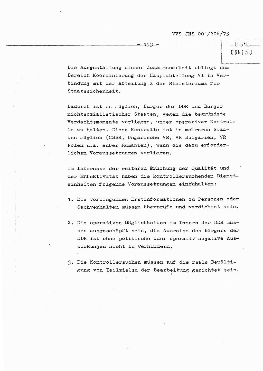 Dissertation Generalmajor Manfred Hummitzsch (Leiter der BV Leipzig), Generalmajor Heinz Fiedler (HA Ⅵ), Oberst Rolf Fister (HA Ⅸ), Ministerium für Staatssicherheit (MfS) [Deutsche Demokratische Republik (DDR)], Juristische Hochschule (JHS), Vertrauliche Verschlußsache (VVS) 001-206/75, Potsdam 1975, Seite 153 (Diss. MfS DDR JHS VVS 001-206/75 1975, S. 153)