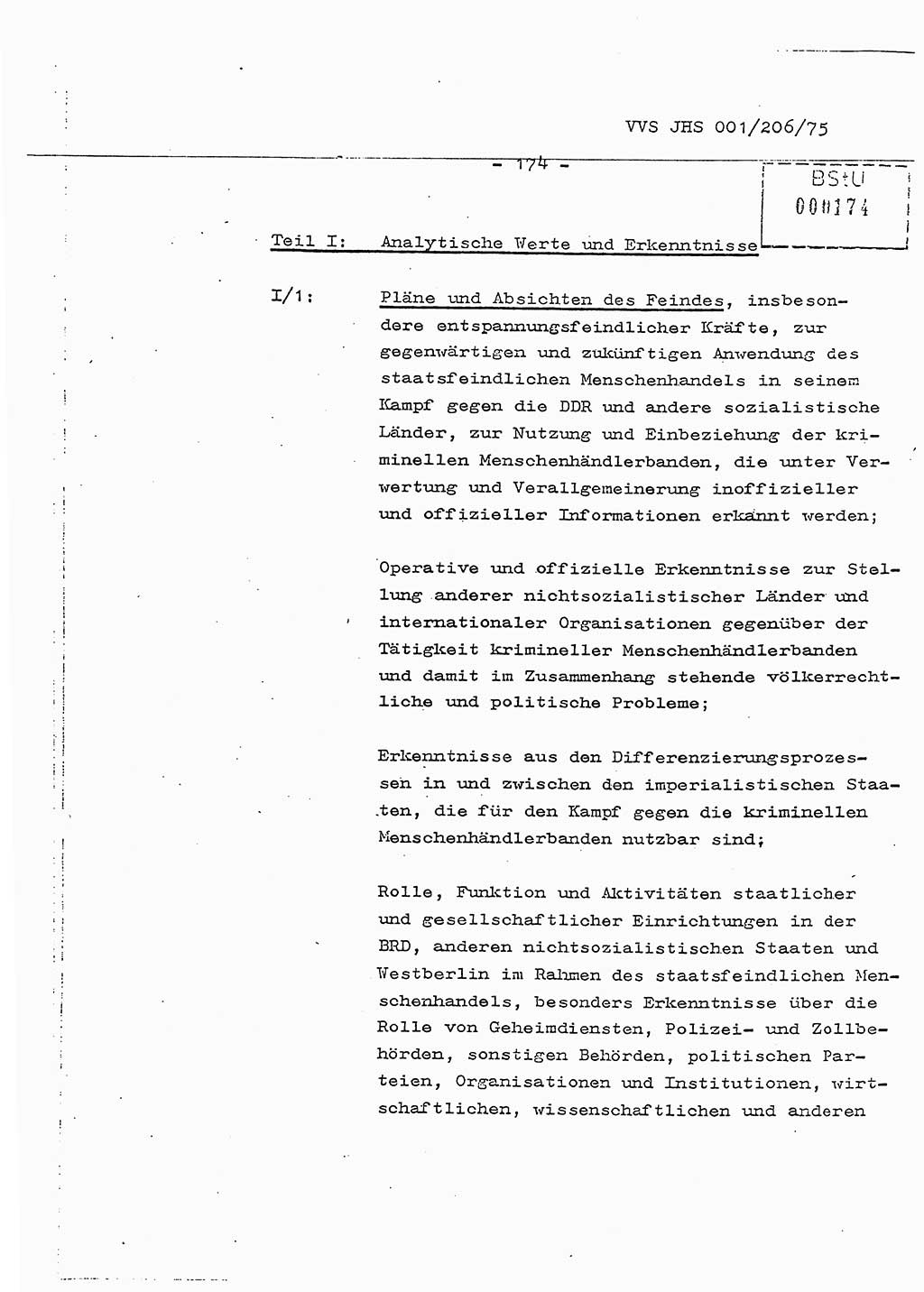 Dissertation Generalmajor Manfred Hummitzsch (Leiter der BV Leipzig), Generalmajor Heinz Fiedler (HA Ⅵ), Oberst Rolf Fister (HA Ⅸ), Ministerium für Staatssicherheit (MfS) [Deutsche Demokratische Republik (DDR)], Juristische Hochschule (JHS), Vertrauliche Verschlußsache (VVS) 001-206/75, Potsdam 1975, Seite 174 (Diss. MfS DDR JHS VVS 001-206/75 1975, S. 174)