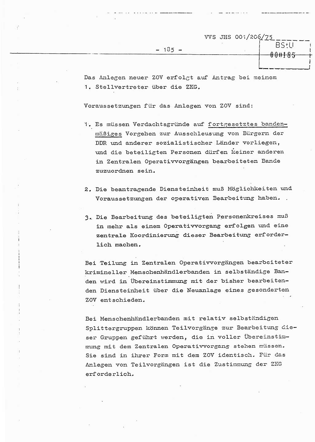 Dissertation Generalmajor Manfred Hummitzsch (Leiter der BV Leipzig), Generalmajor Heinz Fiedler (HA Ⅵ), Oberst Rolf Fister (HA Ⅸ), Ministerium für Staatssicherheit (MfS) [Deutsche Demokratische Republik (DDR)], Juristische Hochschule (JHS), Vertrauliche Verschlußsache (VVS) 001-206/75, Potsdam 1975, Seite 185 (Diss. MfS DDR JHS VVS 001-206/75 1975, S. 185)