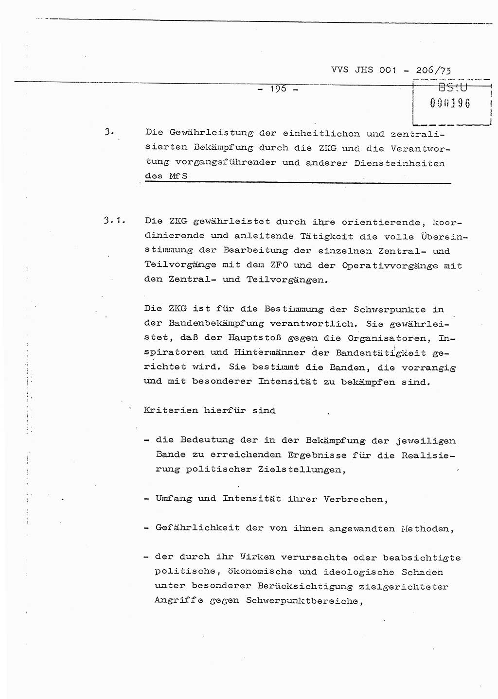 Dissertation Generalmajor Manfred Hummitzsch (Leiter der BV Leipzig), Generalmajor Heinz Fiedler (HA Ⅵ), Oberst Rolf Fister (HA Ⅸ), Ministerium für Staatssicherheit (MfS) [Deutsche Demokratische Republik (DDR)], Juristische Hochschule (JHS), Vertrauliche Verschlußsache (VVS) 001-206/75, Potsdam 1975, Seite 196 (Diss. MfS DDR JHS VVS 001-206/75 1975, S. 196)