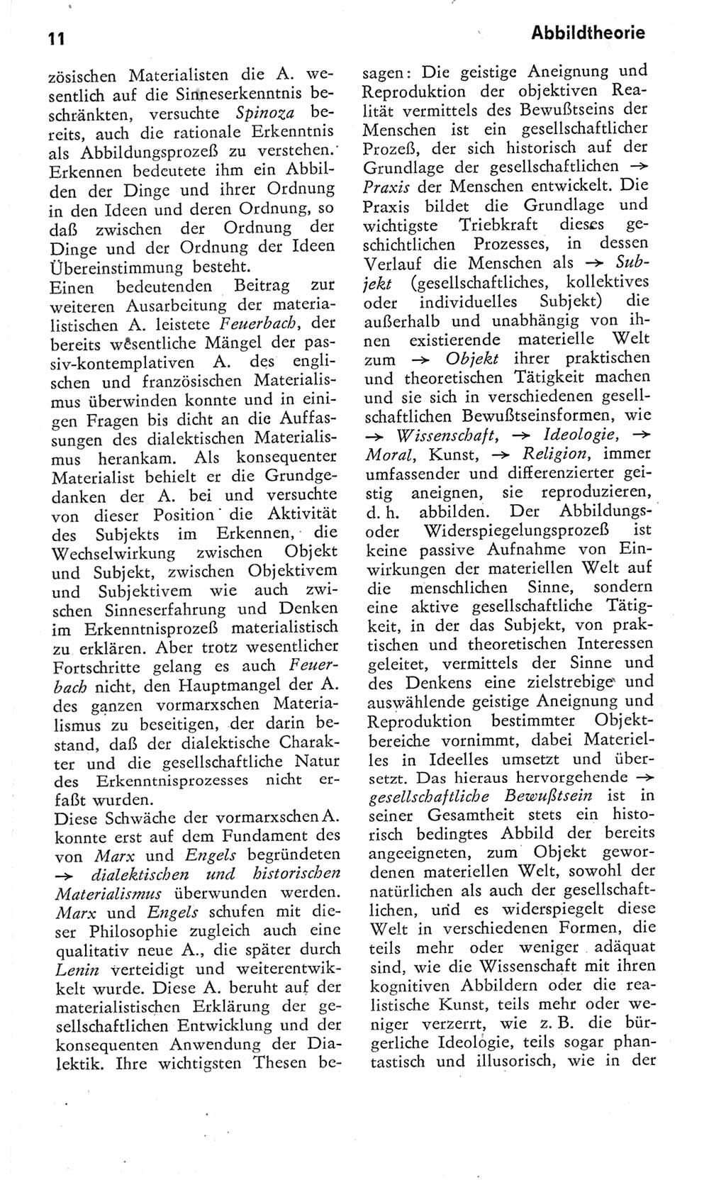 Kleines Wörterbuch der marxistisch-leninistischen Philosophie [Deutsche Demokratische Republik (DDR)] 1975, Seite 11 (Kl. Wb. ML Phil. DDR 1975, S. 11)