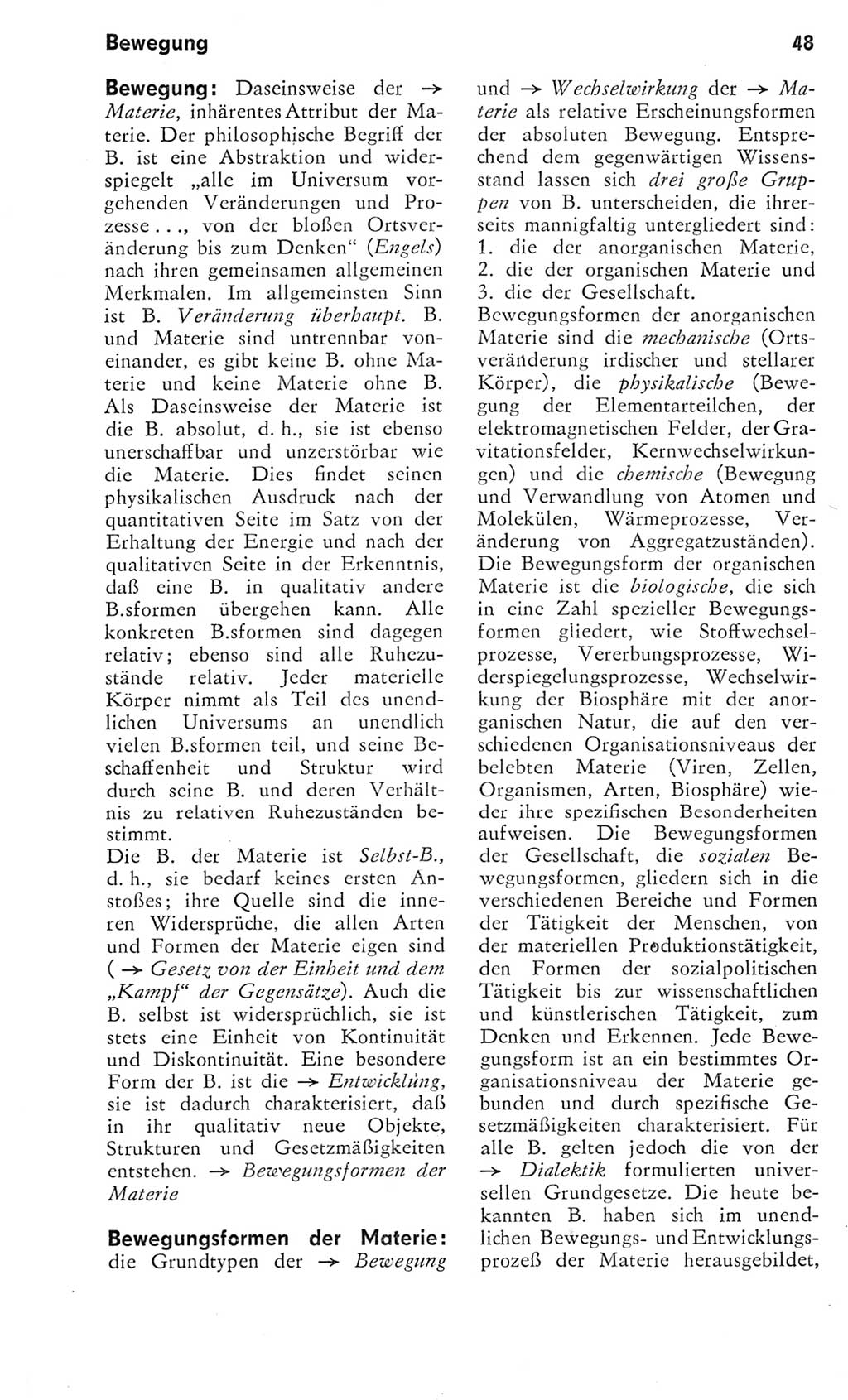 Kleines Wörterbuch der marxistisch-leninistischen Philosophie [Deutsche Demokratische Republik (DDR)] 1975, Seite 48 (Kl. Wb. ML Phil. DDR 1975, S. 48)
