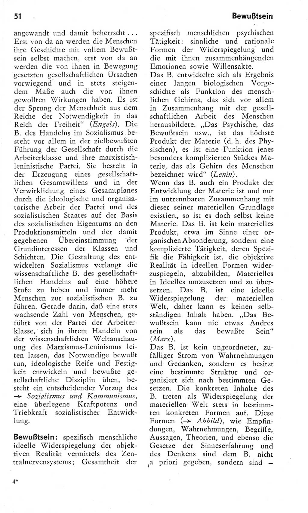 Kleines Wörterbuch der marxistisch-leninistischen Philosophie [Deutsche Demokratische Republik (DDR)] 1975, Seite 51 (Kl. Wb. ML Phil. DDR 1975, S. 51)