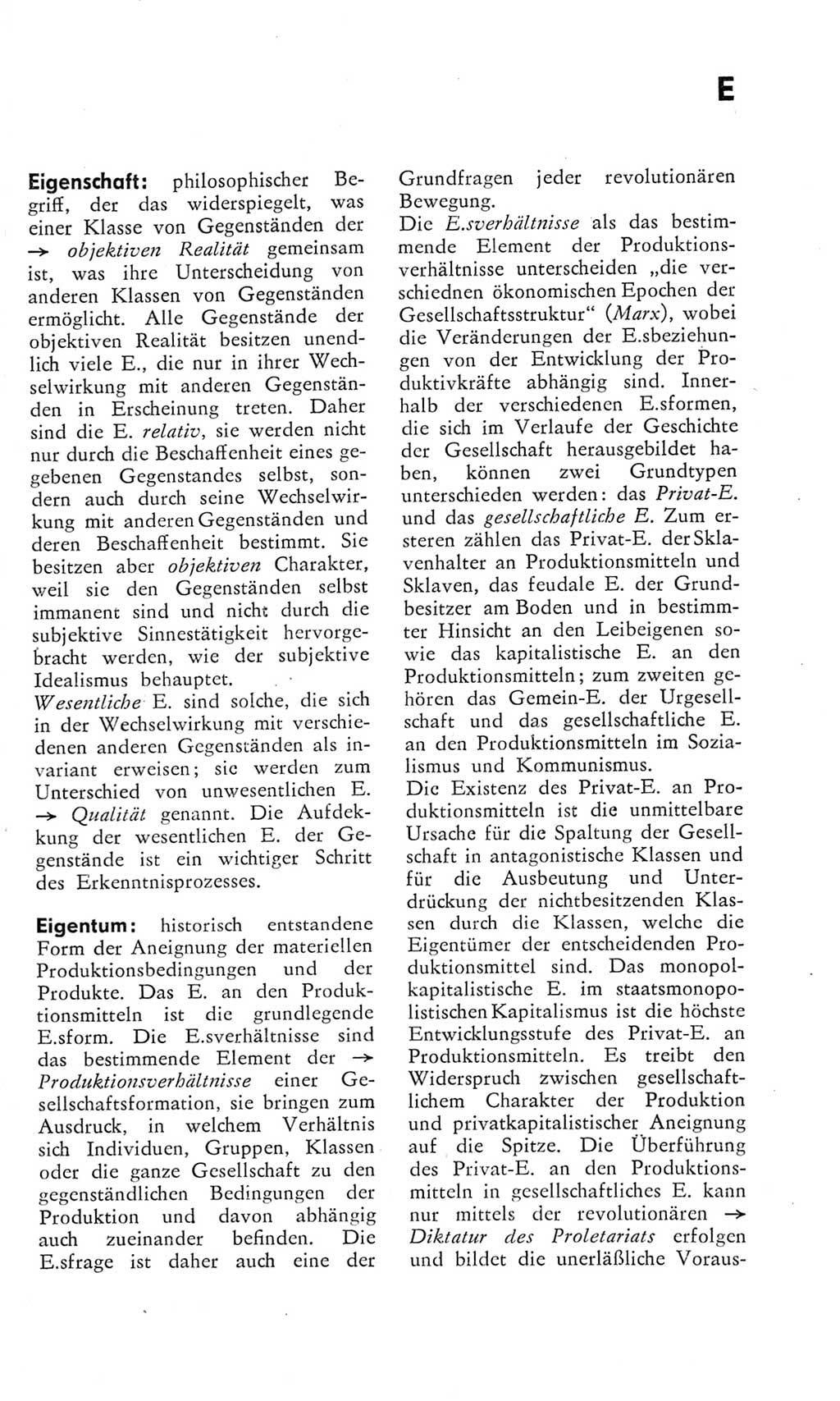 Kleines Wörterbuch der marxistisch-leninistischen Philosophie [Deutsche Demokratische Republik (DDR)] 1975, Seite 73 (Kl. Wb. ML Phil. DDR 1975, S. 73)
