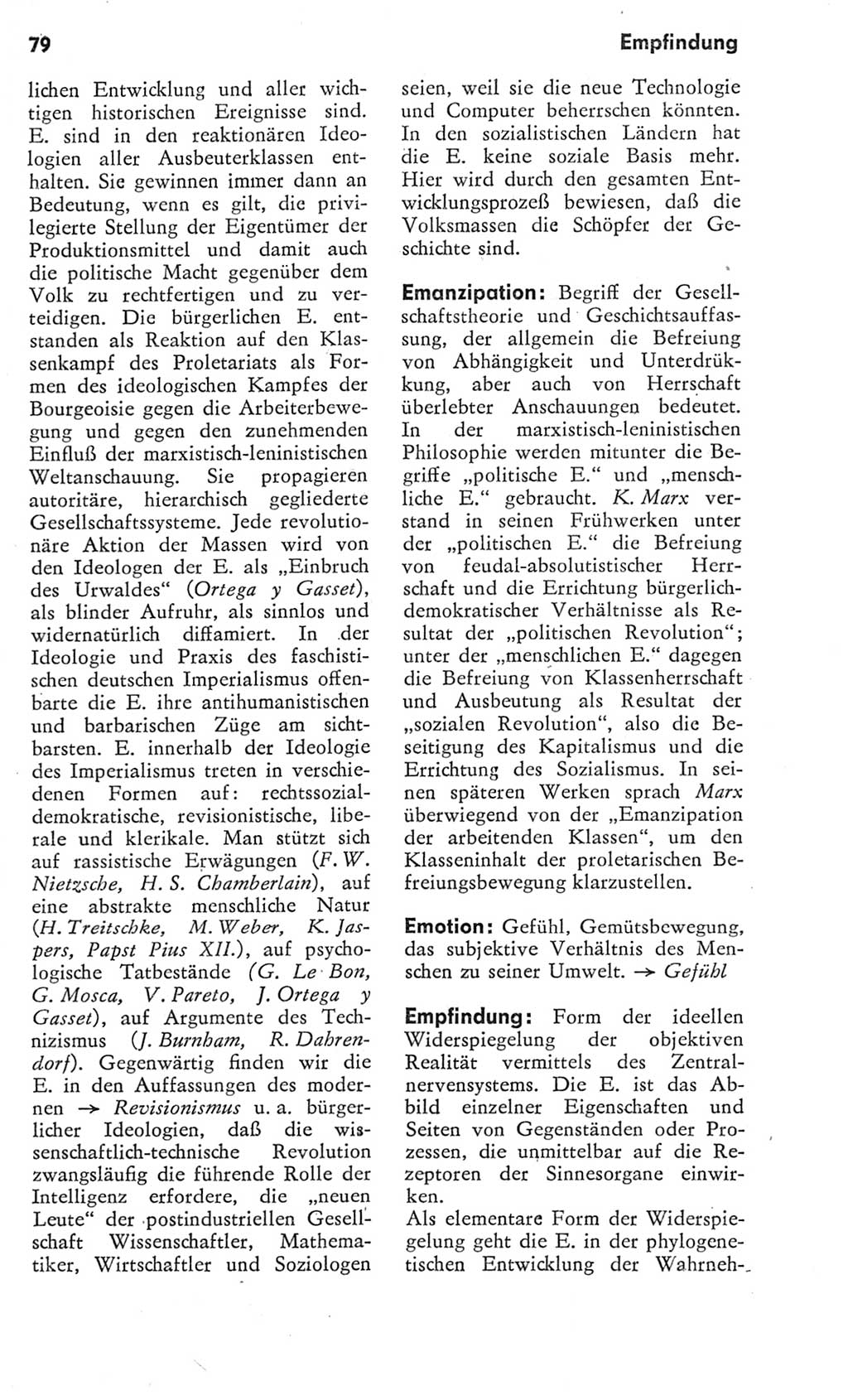 Kleines Wörterbuch der marxistisch-leninistischen Philosophie [Deutsche Demokratische Republik (DDR)] 1975, Seite 79 (Kl. Wb. ML Phil. DDR 1975, S. 79)