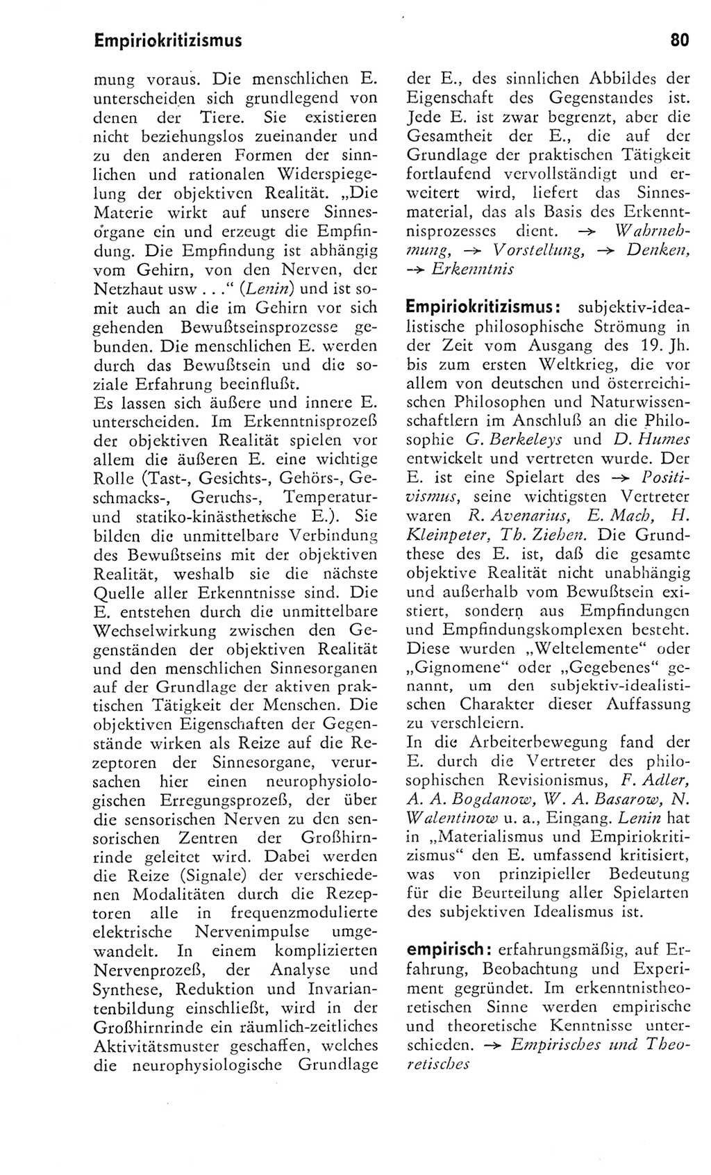 Kleines Wörterbuch der marxistisch-leninistischen Philosophie [Deutsche Demokratische Republik (DDR)] 1975, Seite 80 (Kl. Wb. ML Phil. DDR 1975, S. 80)