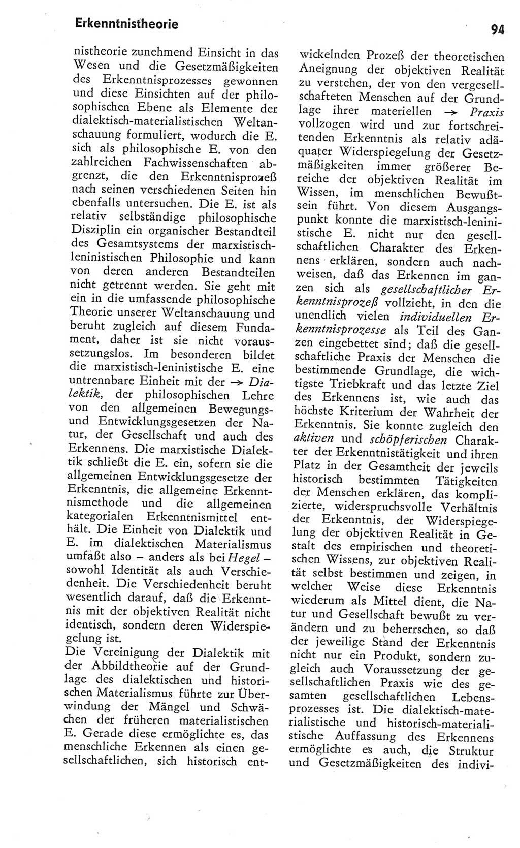 Kleines Wörterbuch der marxistisch-leninistischen Philosophie [Deutsche Demokratische Republik (DDR)] 1975, Seite 94 (Kl. Wb. ML Phil. DDR 1975, S. 94)