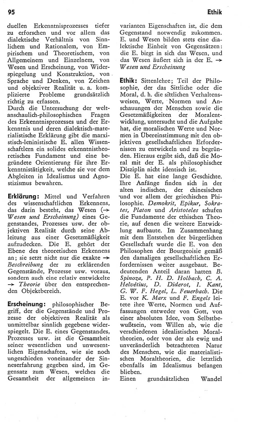 Kleines Wörterbuch der marxistisch-leninistischen Philosophie [Deutsche Demokratische Republik (DDR)] 1975, Seite 95 (Kl. Wb. ML Phil. DDR 1975, S. 95)