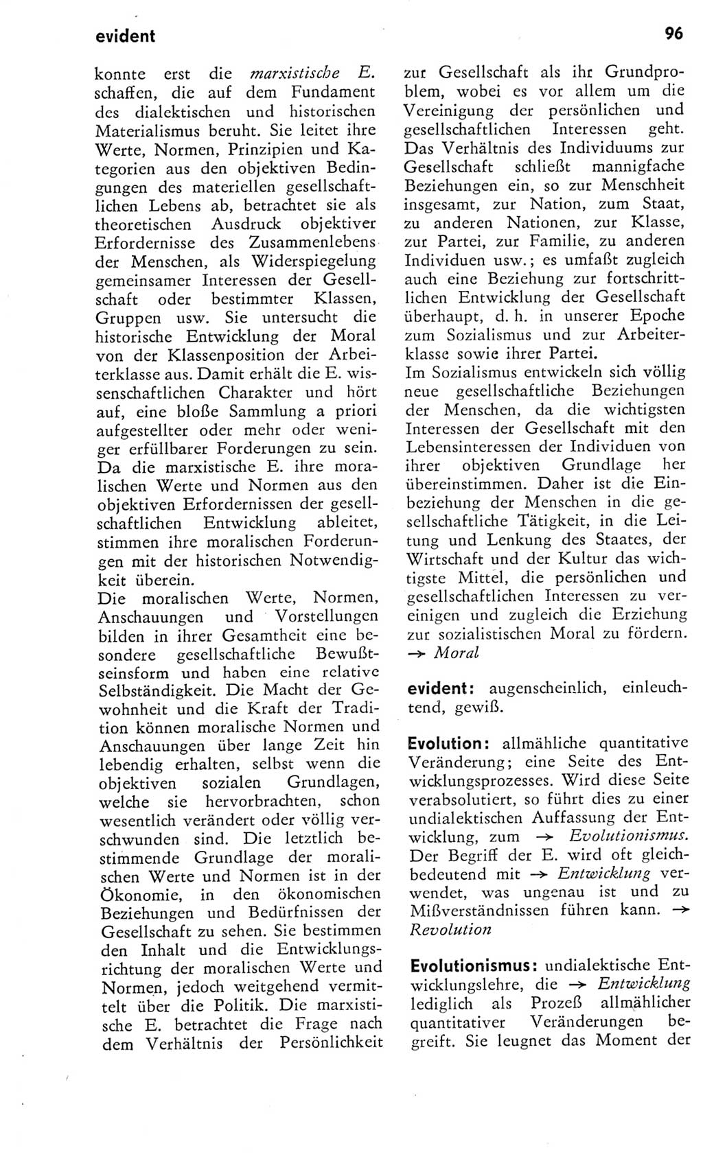 Kleines Wörterbuch der marxistisch-leninistischen Philosophie [Deutsche Demokratische Republik (DDR)] 1975, Seite 96 (Kl. Wb. ML Phil. DDR 1975, S. 96)