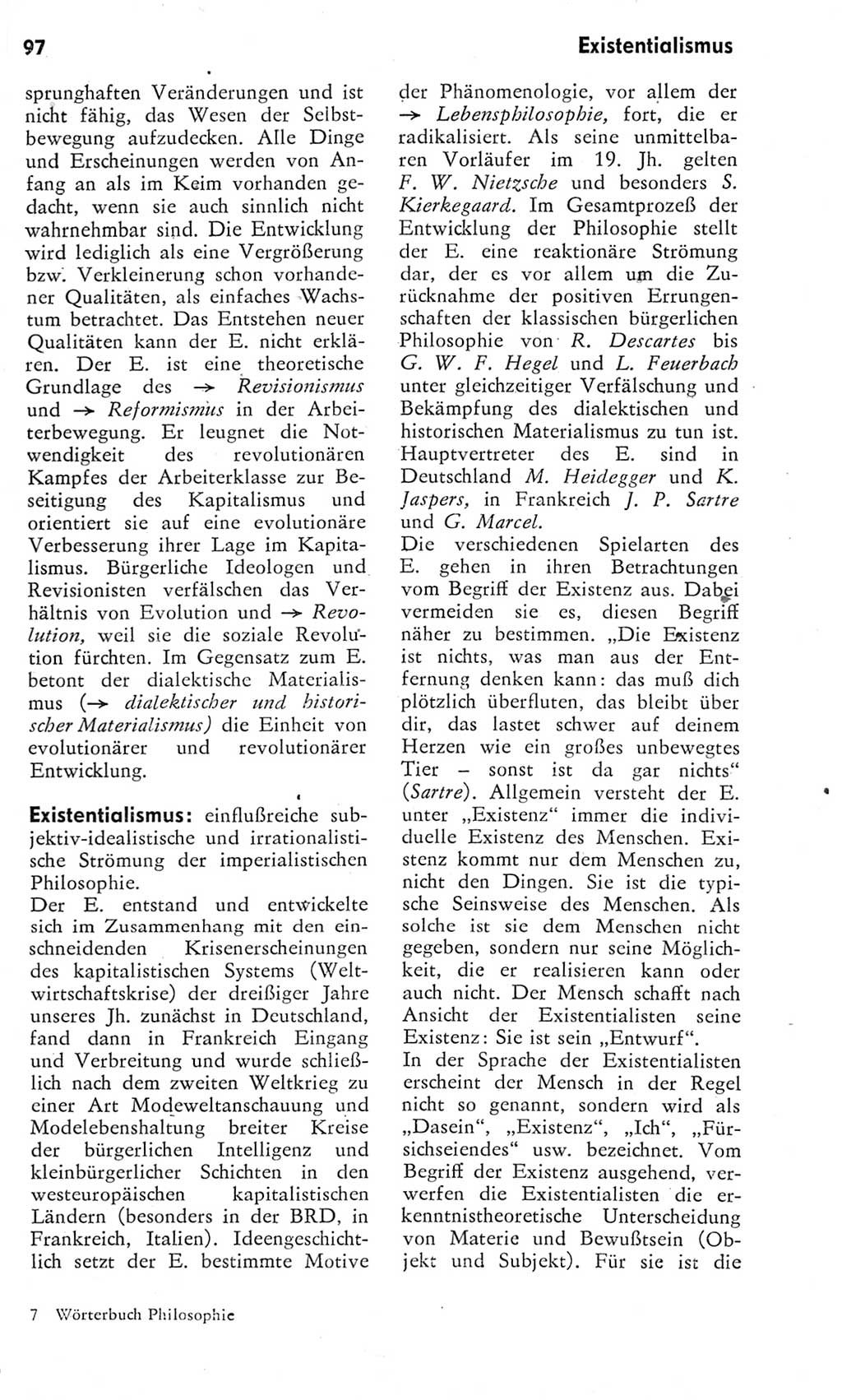 Kleines Wörterbuch der marxistisch-leninistischen Philosophie [Deutsche Demokratische Republik (DDR)] 1975, Seite 97 (Kl. Wb. ML Phil. DDR 1975, S. 97)