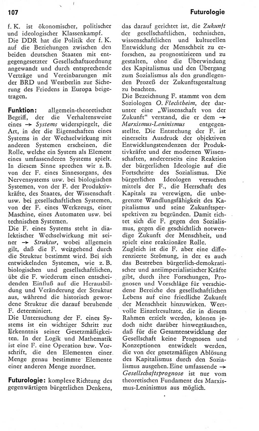 Kleines Wörterbuch der marxistisch-leninistischen Philosophie [Deutsche Demokratische Republik (DDR)] 1975, Seite 107 (Kl. Wb. ML Phil. DDR 1975, S. 107)