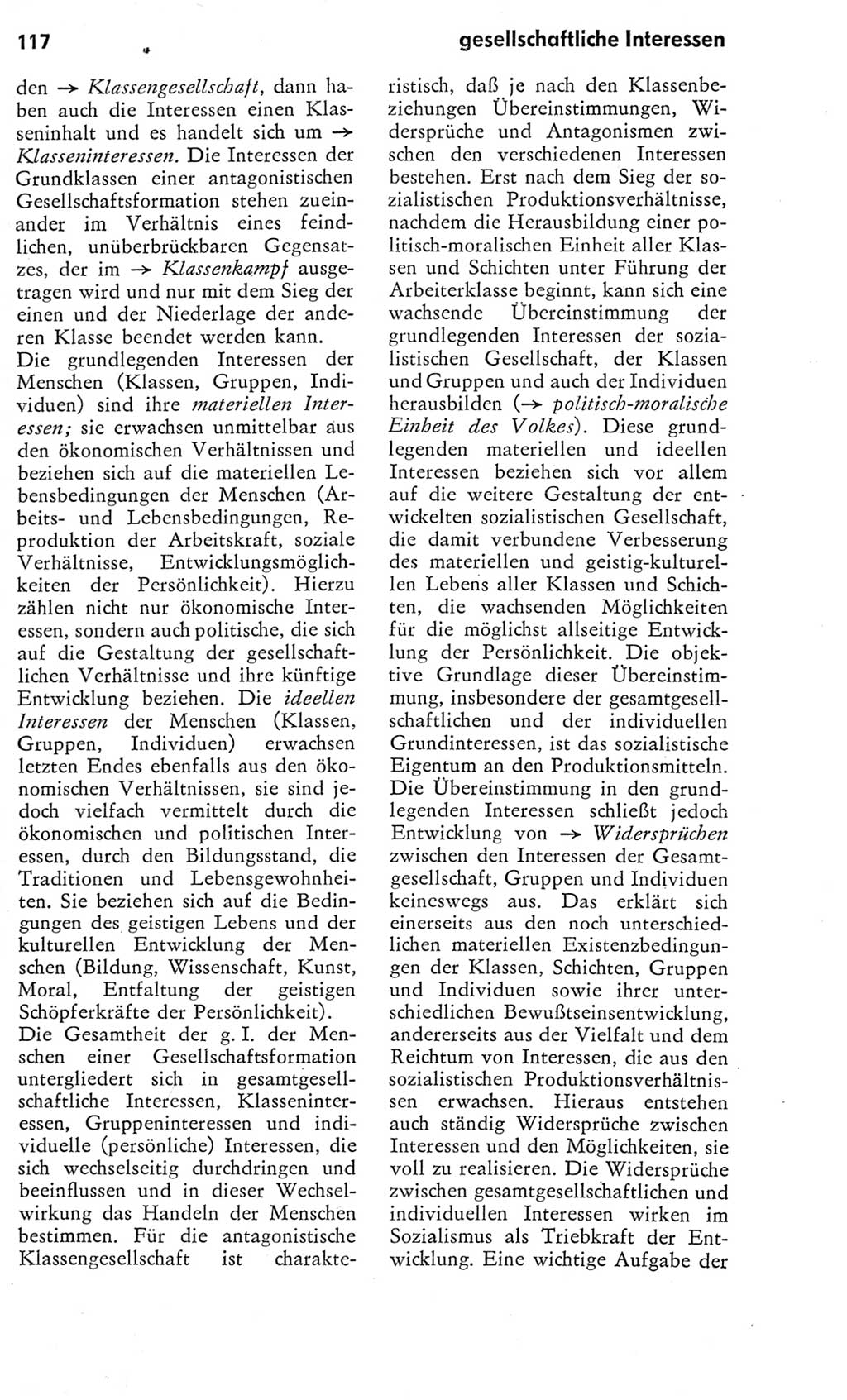 Kleines Wörterbuch der marxistisch-leninistischen Philosophie [Deutsche Demokratische Republik (DDR)] 1975, Seite 117 (Kl. Wb. ML Phil. DDR 1975, S. 117)