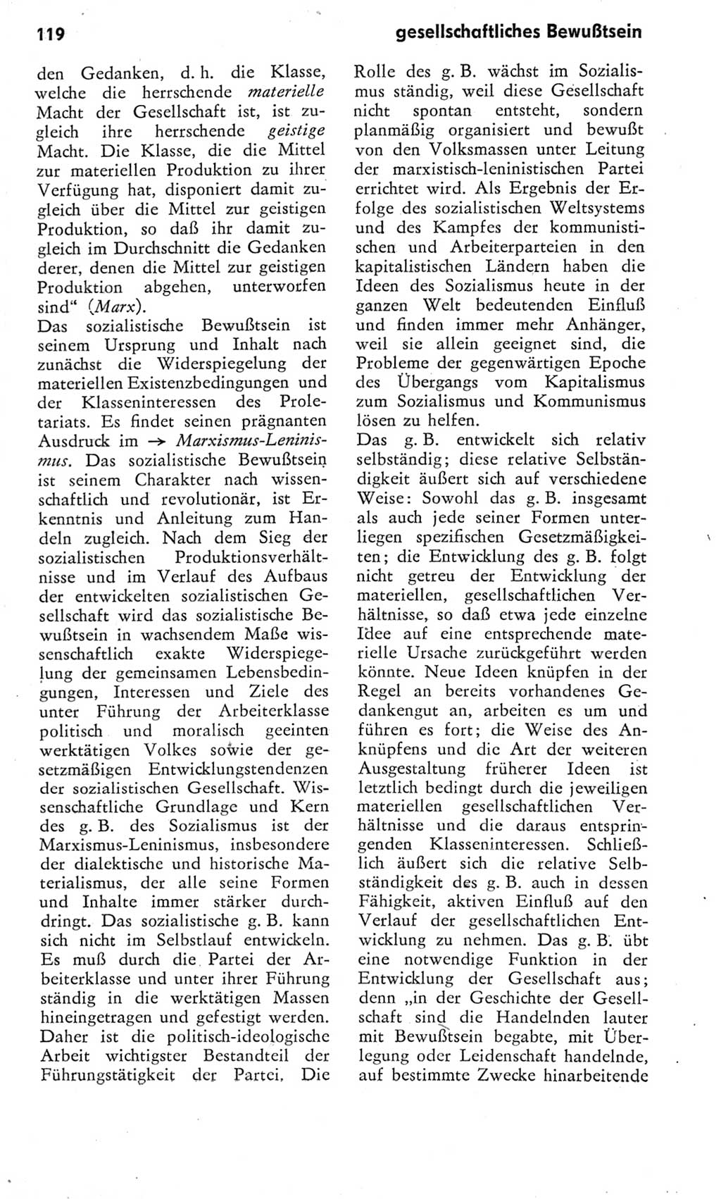 Kleines Wörterbuch der marxistisch-leninistischen Philosophie [Deutsche Demokratische Republik (DDR)] 1975, Seite 119 (Kl. Wb. ML Phil. DDR 1975, S. 119)