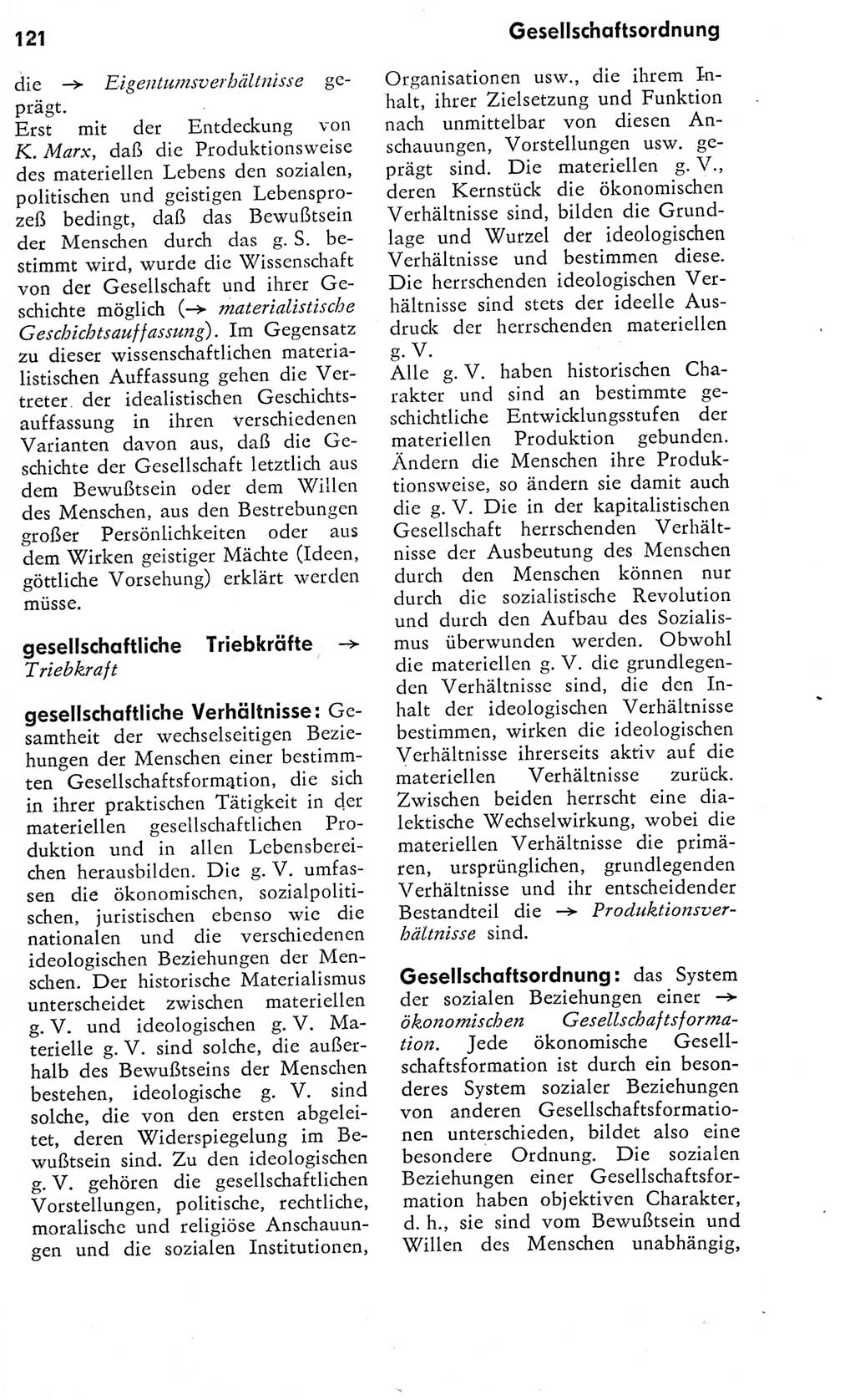 Kleines Wörterbuch der marxistisch-leninistischen Philosophie [Deutsche Demokratische Republik (DDR)] 1975, Seite 121 (Kl. Wb. ML Phil. DDR 1975, S. 121)