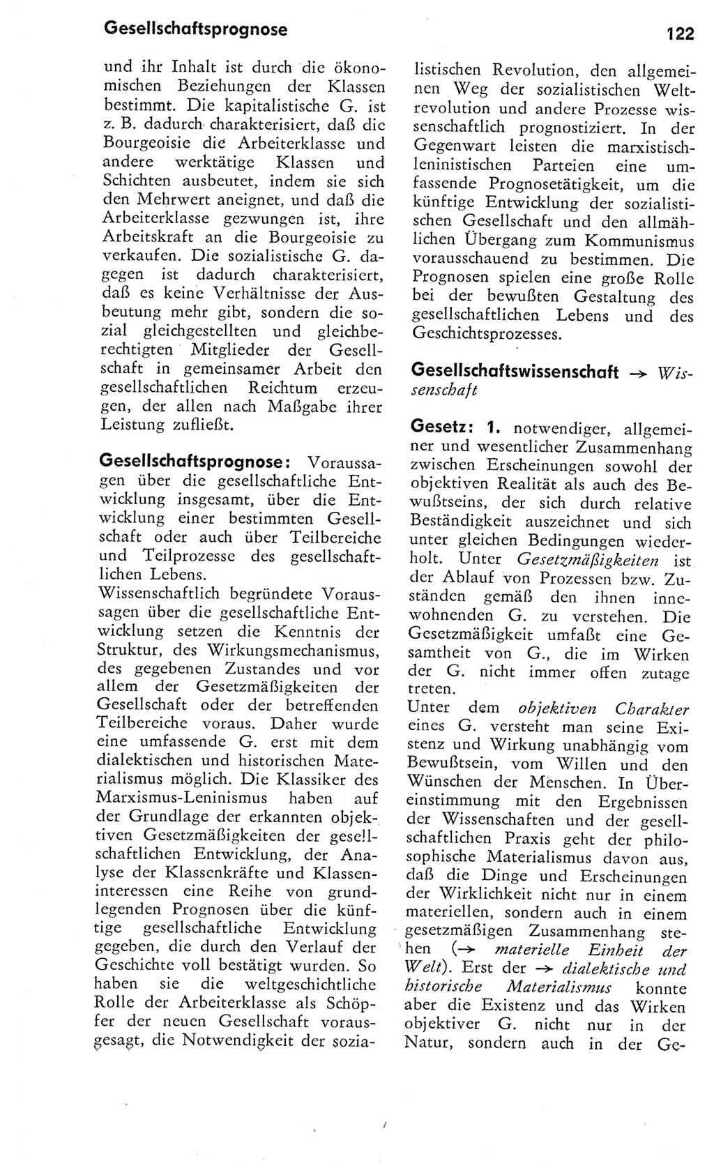 Kleines Wörterbuch der marxistisch-leninistischen Philosophie [Deutsche Demokratische Republik (DDR)] 1975, Seite 122 (Kl. Wb. ML Phil. DDR 1975, S. 122)