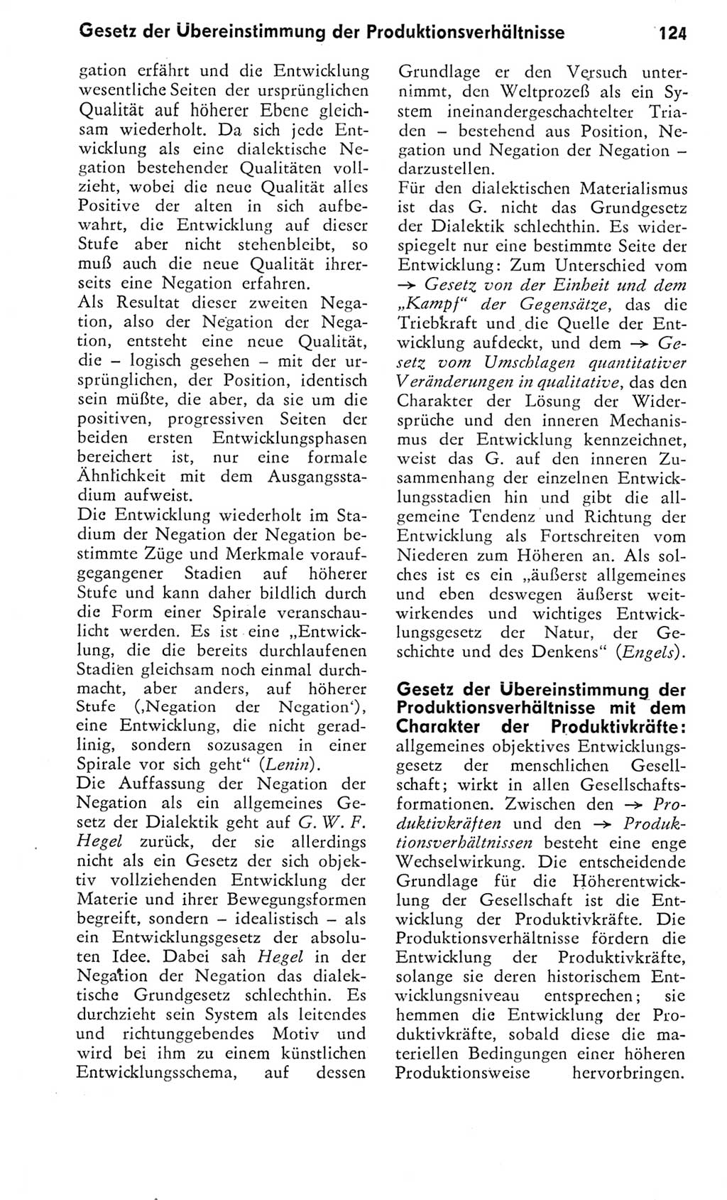 Kleines Wörterbuch der marxistisch-leninistischen Philosophie [Deutsche Demokratische Republik (DDR)] 1975, Seite 124 (Kl. Wb. ML Phil. DDR 1975, S. 124)