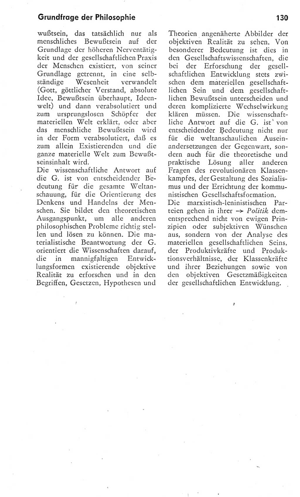 Kleines Wörterbuch der marxistisch-leninistischen Philosophie [Deutsche Demokratische Republik (DDR)] 1975, Seite 130 (Kl. Wb. ML Phil. DDR 1975, S. 130)