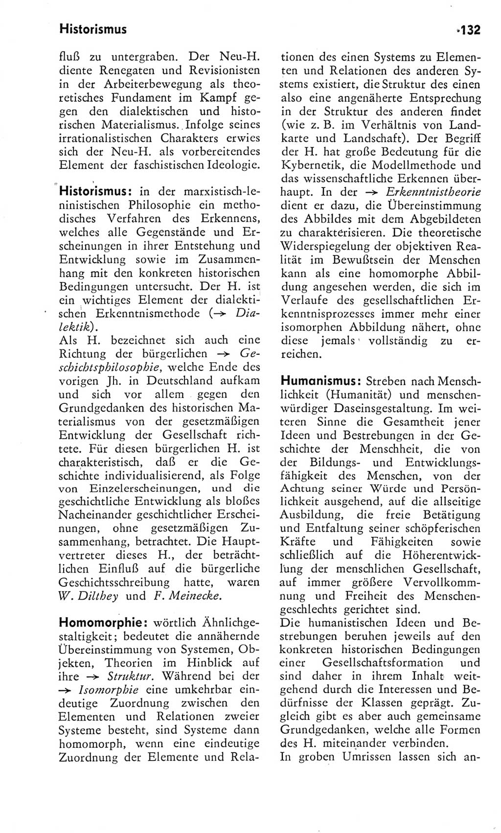 Kleines Wörterbuch der marxistisch-leninistischen Philosophie [Deutsche Demokratische Republik (DDR)] 1975, Seite 132 (Kl. Wb. ML Phil. DDR 1975, S. 132)
