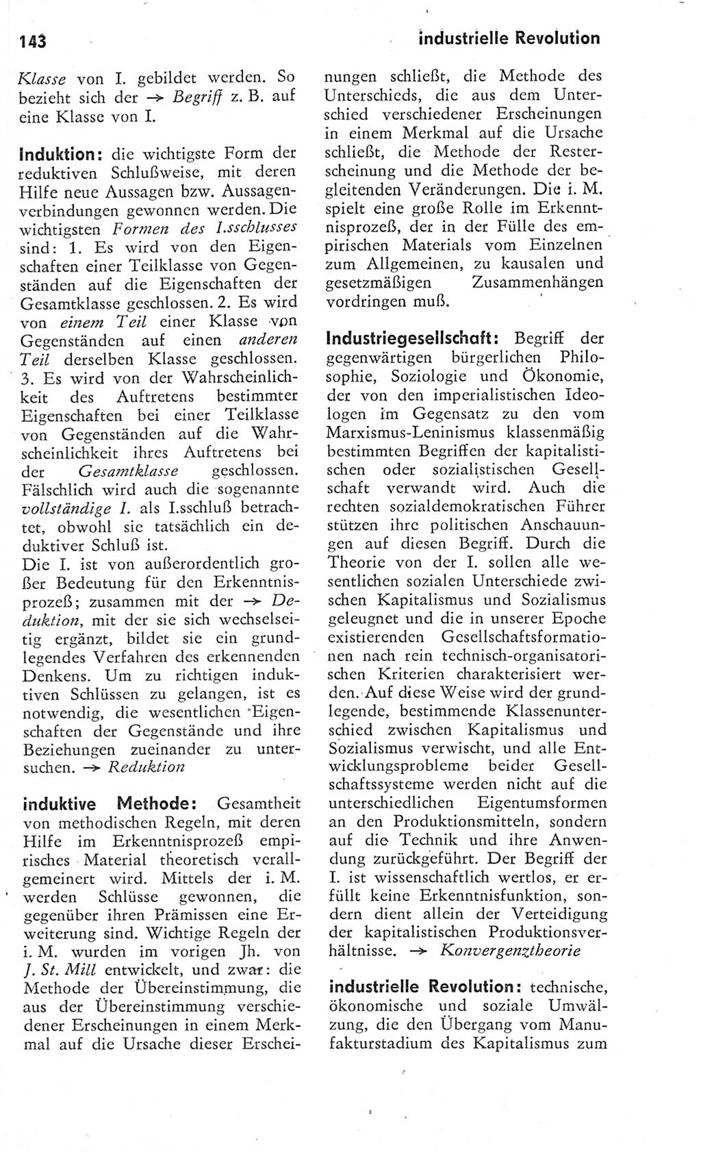 Kleines Wörterbuch der marxistisch-leninistischen Philosophie [Deutsche Demokratische Republik (DDR)] 1975, Seite 143 (Kl. Wb. ML Phil. DDR 1975, S. 143)