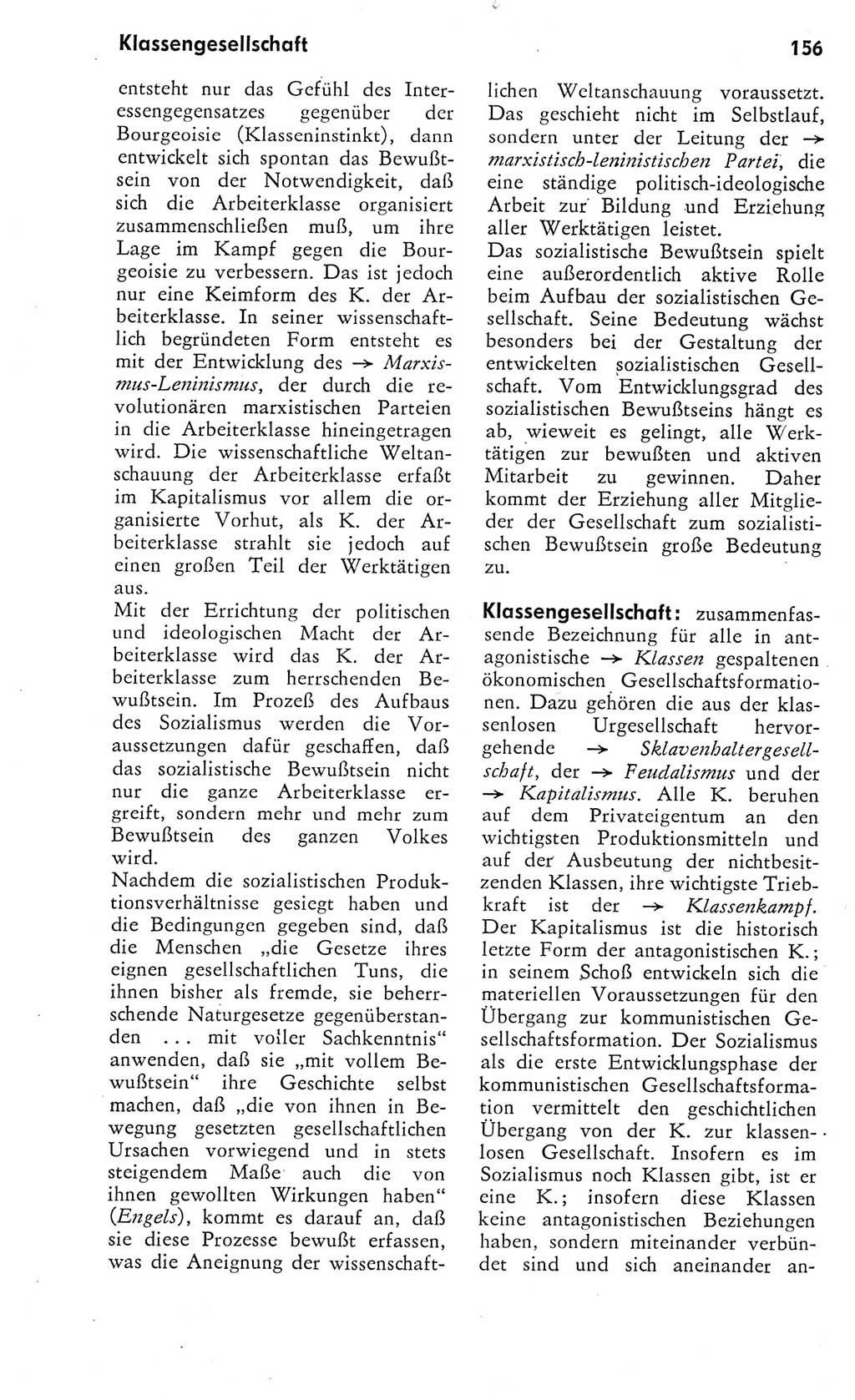 Kleines Wörterbuch der marxistisch-leninistischen Philosophie [Deutsche Demokratische Republik (DDR)] 1975, Seite 156 (Kl. Wb. ML Phil. DDR 1975, S. 156)