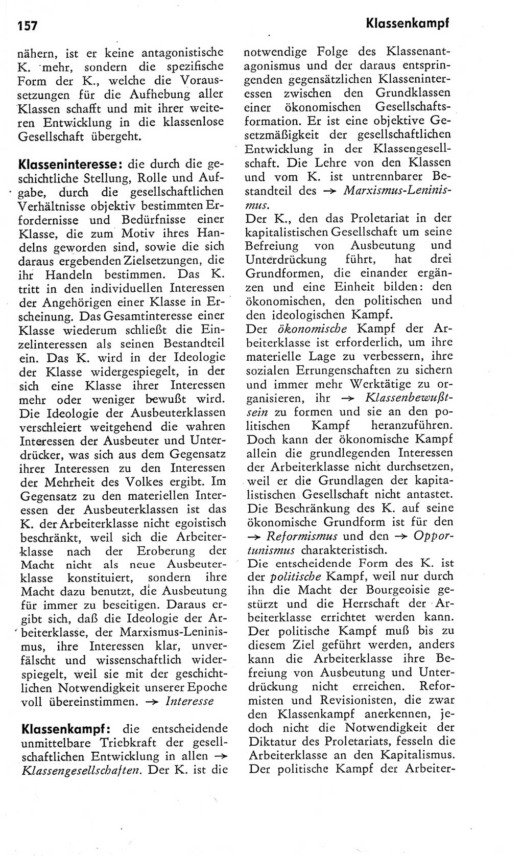 Kleines Wörterbuch der marxistisch-leninistischen Philosophie [Deutsche Demokratische Republik (DDR)] 1975, Seite 157 (Kl. Wb. ML Phil. DDR 1975, S. 157)