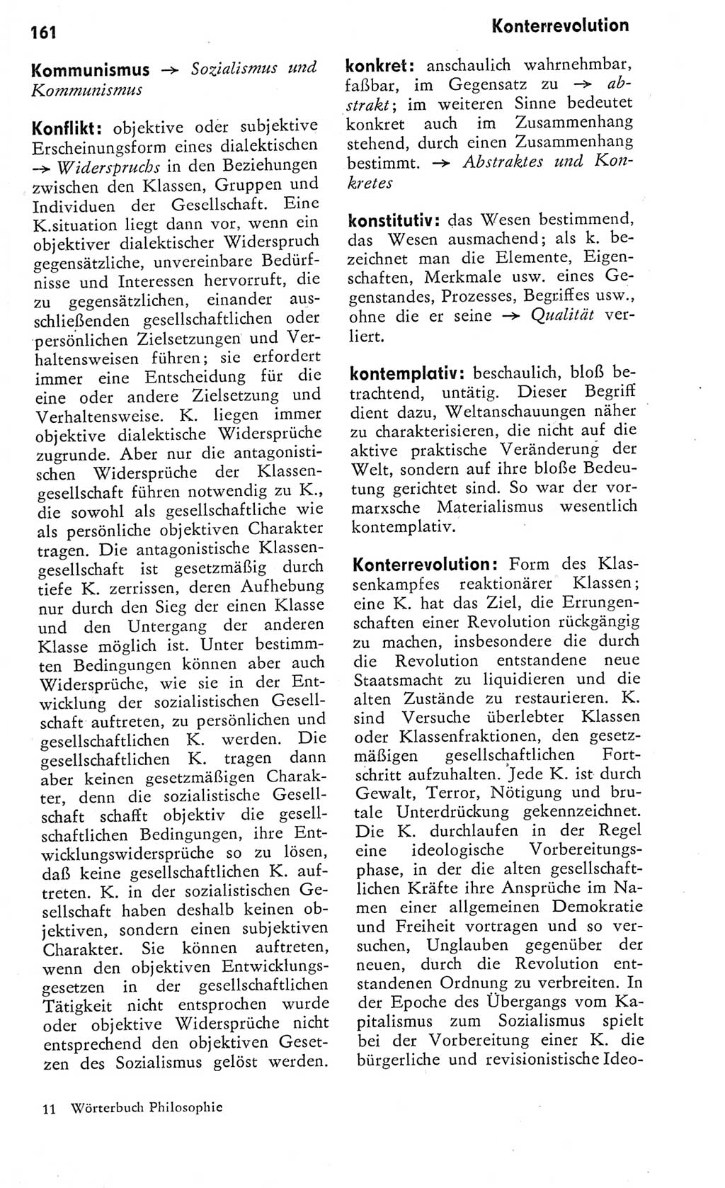Kleines Wörterbuch der marxistisch-leninistischen Philosophie [Deutsche Demokratische Republik (DDR)] 1975, Seite 161 (Kl. Wb. ML Phil. DDR 1975, S. 161)