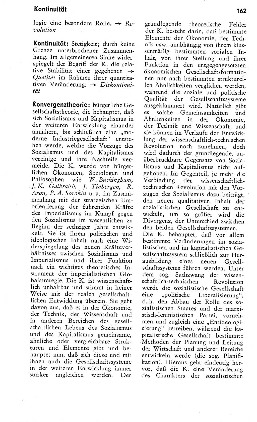 Kleines Wörterbuch der marxistisch-leninistischen Philosophie [Deutsche Demokratische Republik (DDR)] 1975, Seite 162 (Kl. Wb. ML Phil. DDR 1975, S. 162)