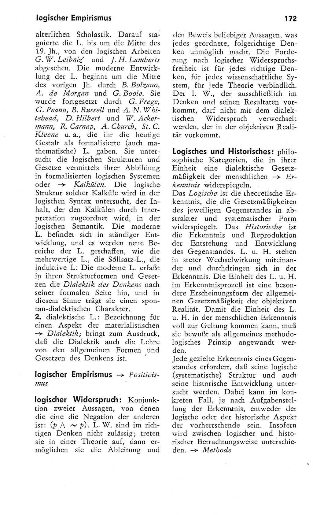 Kleines Wörterbuch der marxistisch-leninistischen Philosophie [Deutsche Demokratische Republik (DDR)] 1975, Seite 172 (Kl. Wb. ML Phil. DDR 1975, S. 172)