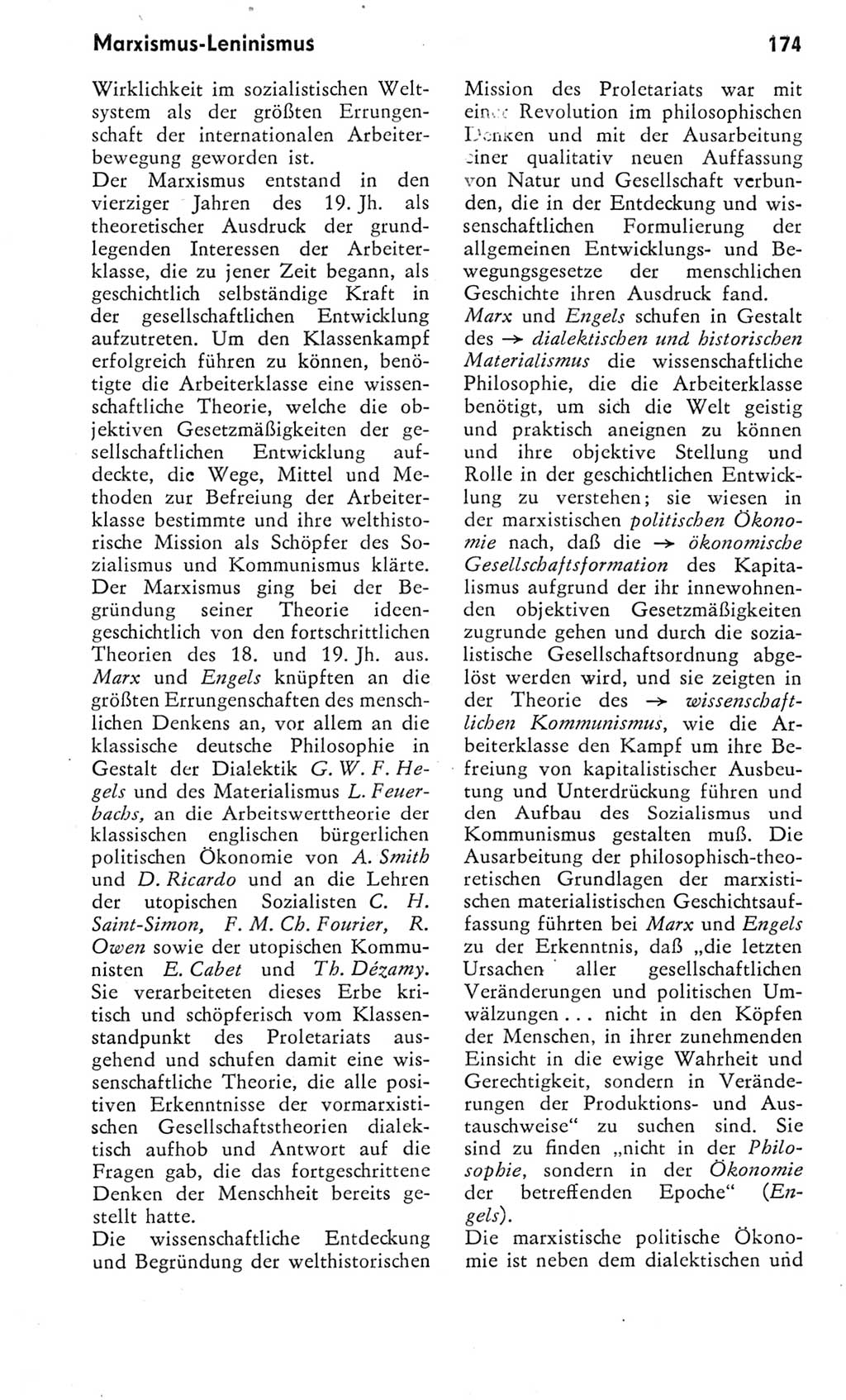 Kleines Wörterbuch der marxistisch-leninistischen Philosophie [Deutsche Demokratische Republik (DDR)] 1975, Seite 174 (Kl. Wb. ML Phil. DDR 1975, S. 174)