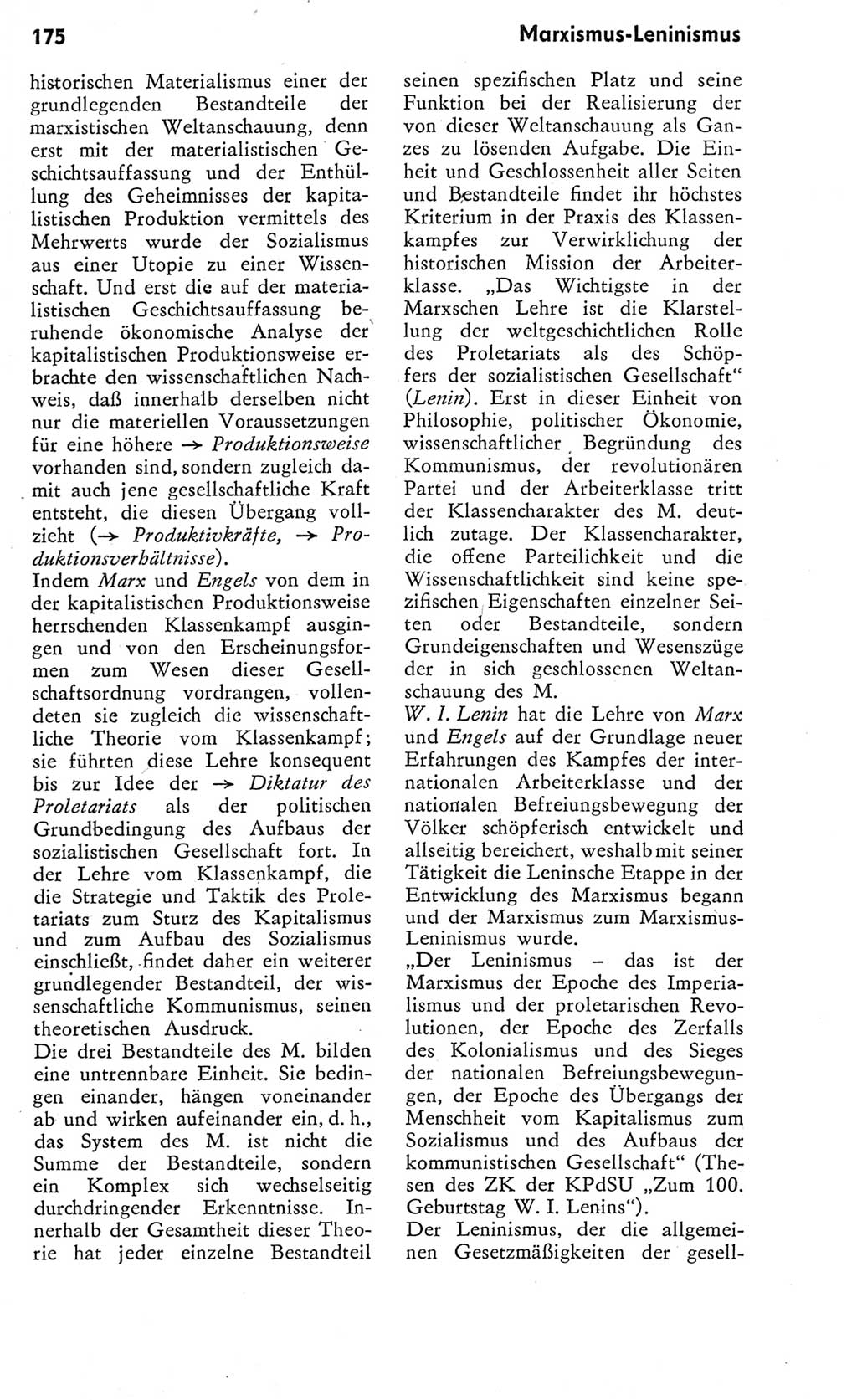 Kleines Wörterbuch der marxistisch-leninistischen Philosophie [Deutsche Demokratische Republik (DDR)] 1975, Seite 175 (Kl. Wb. ML Phil. DDR 1975, S. 175)